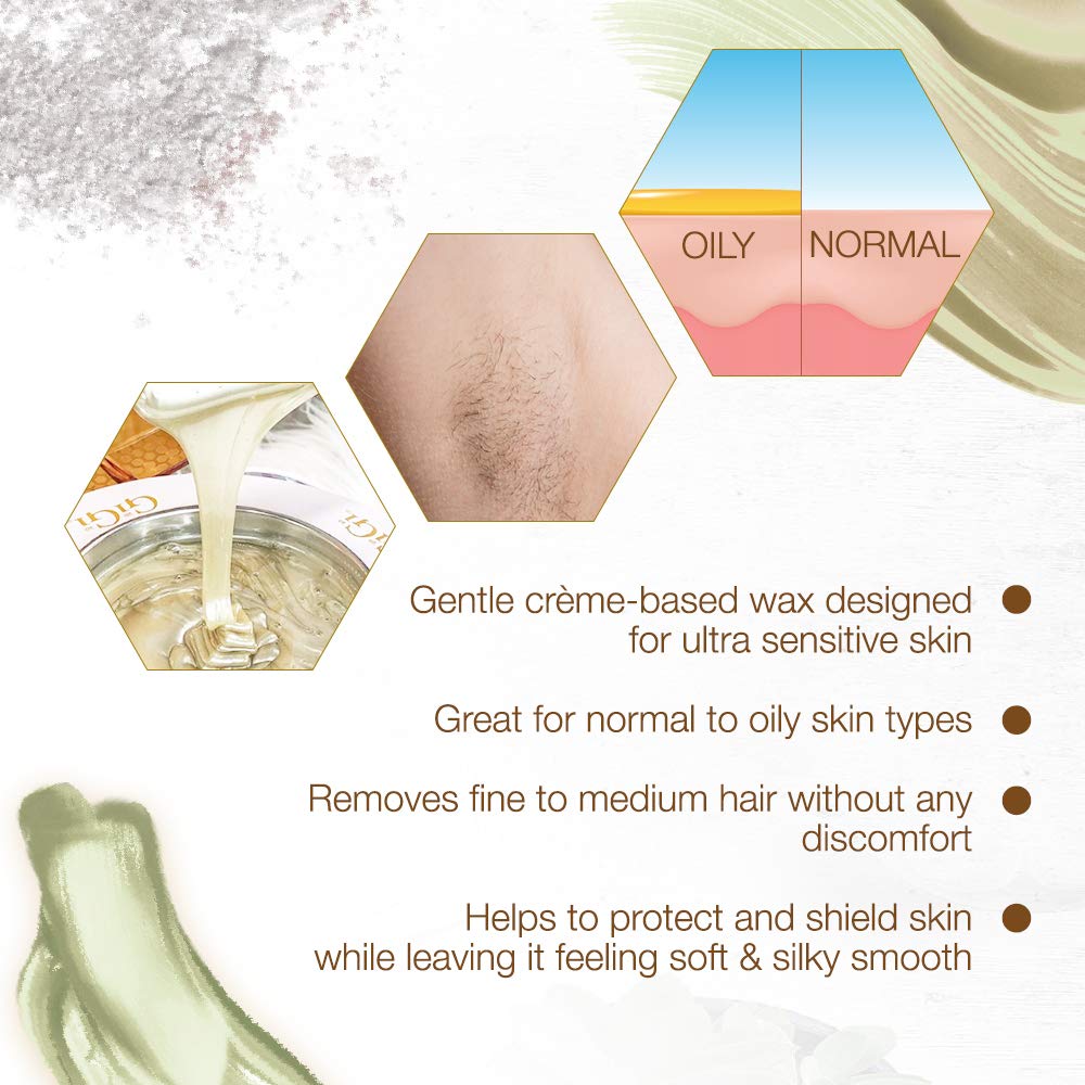 GiGi Zinc Oxide 13-ounce wax container, convenient for home or salon use