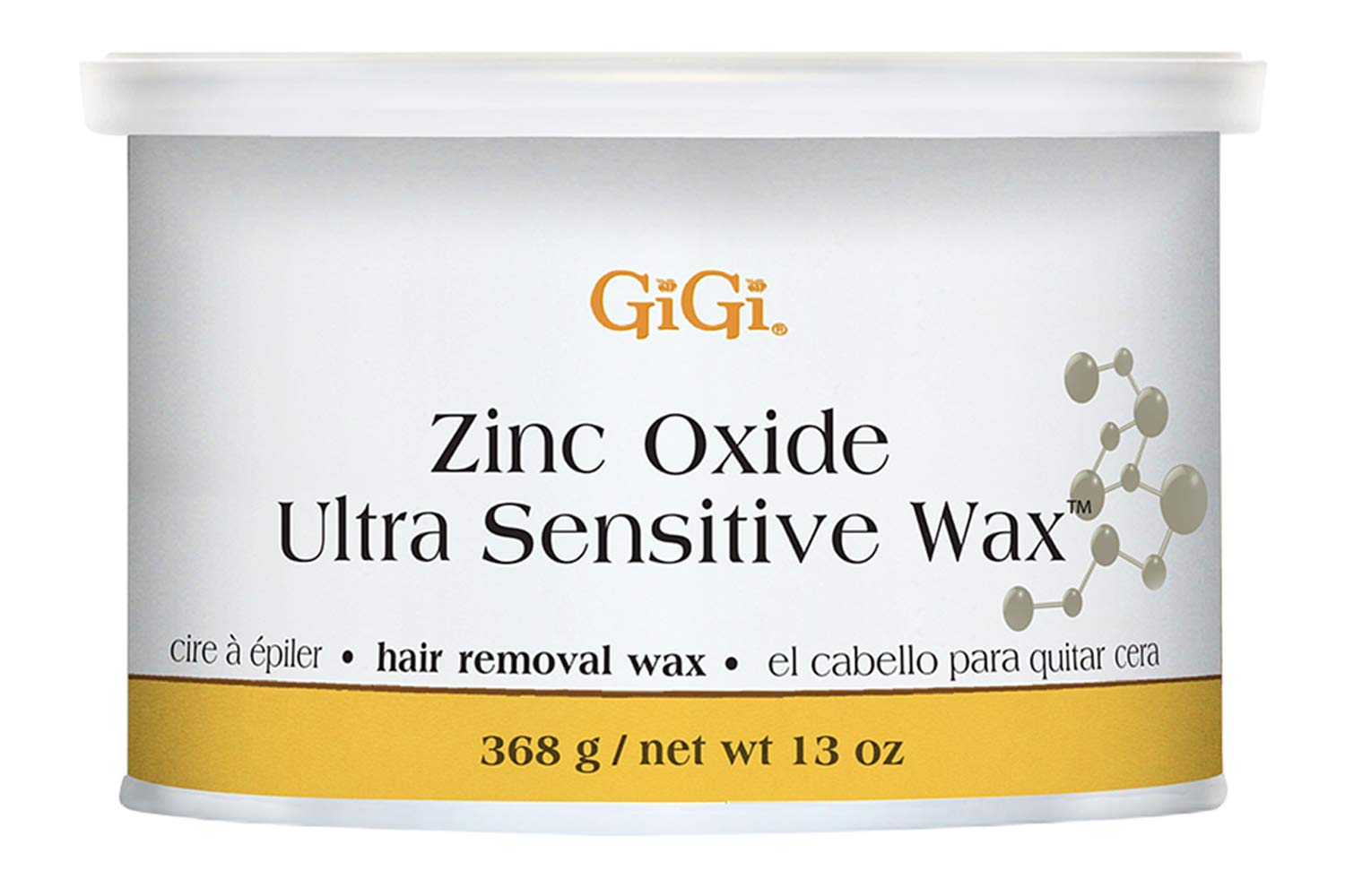 GiGi Zinc Oxide Ultra Sensitive Wax jar front view for delicate skin protection