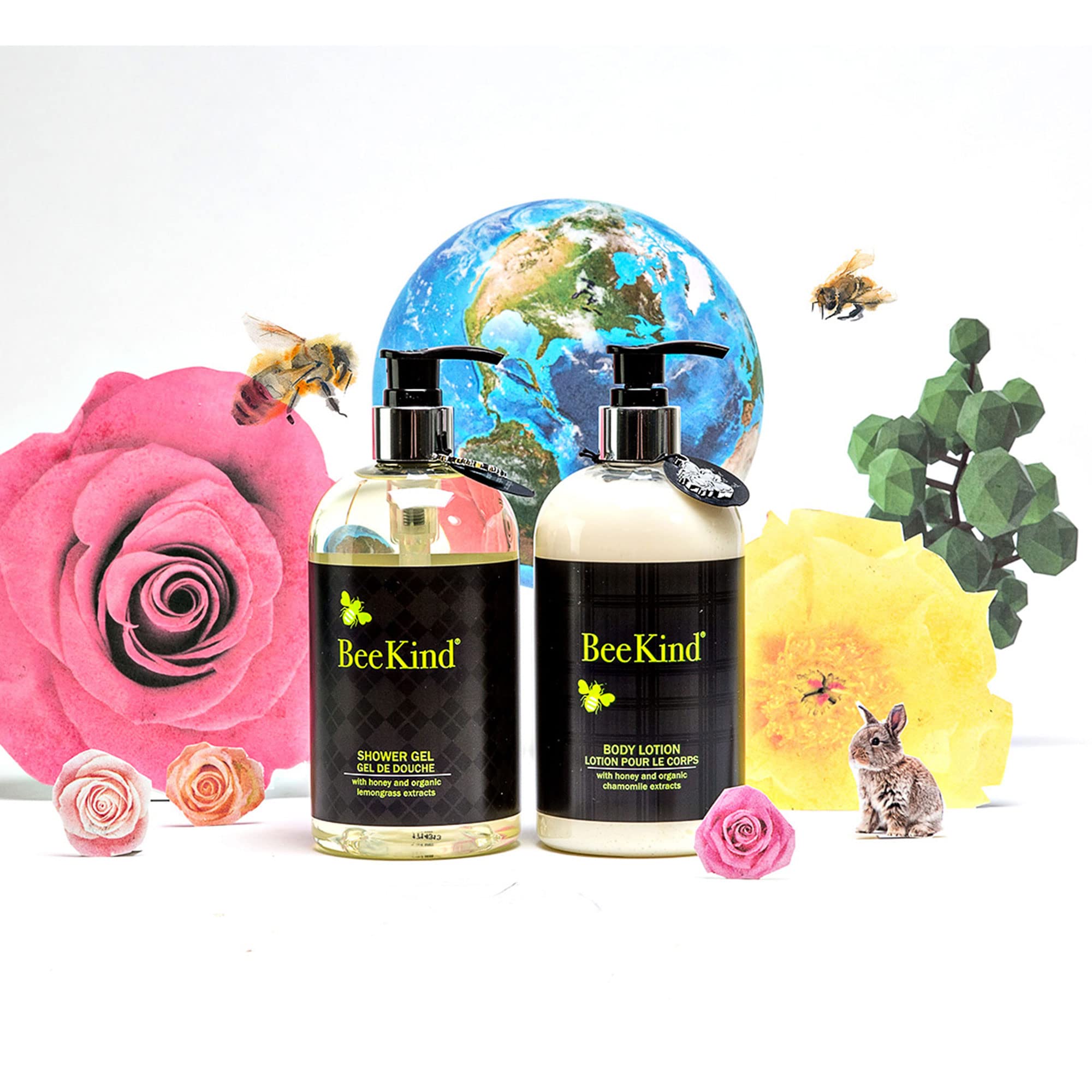 BeeKind packaging close-up emphasizes recyclable packaging and sustainability.