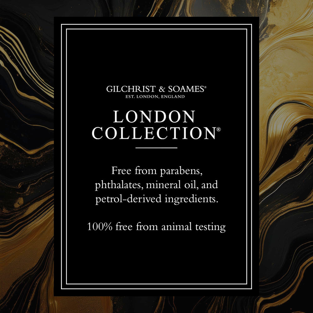 Gilchrist and Soames London Collection Shampoo bathroom scene conveys premium routine