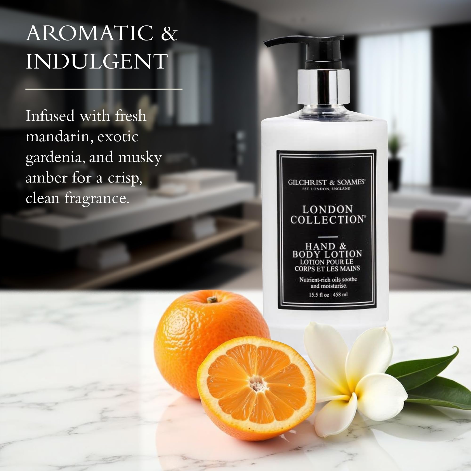 Fragrance notes of Gilchrist & Soames London Hand & Body Lotion appear crisp and refined