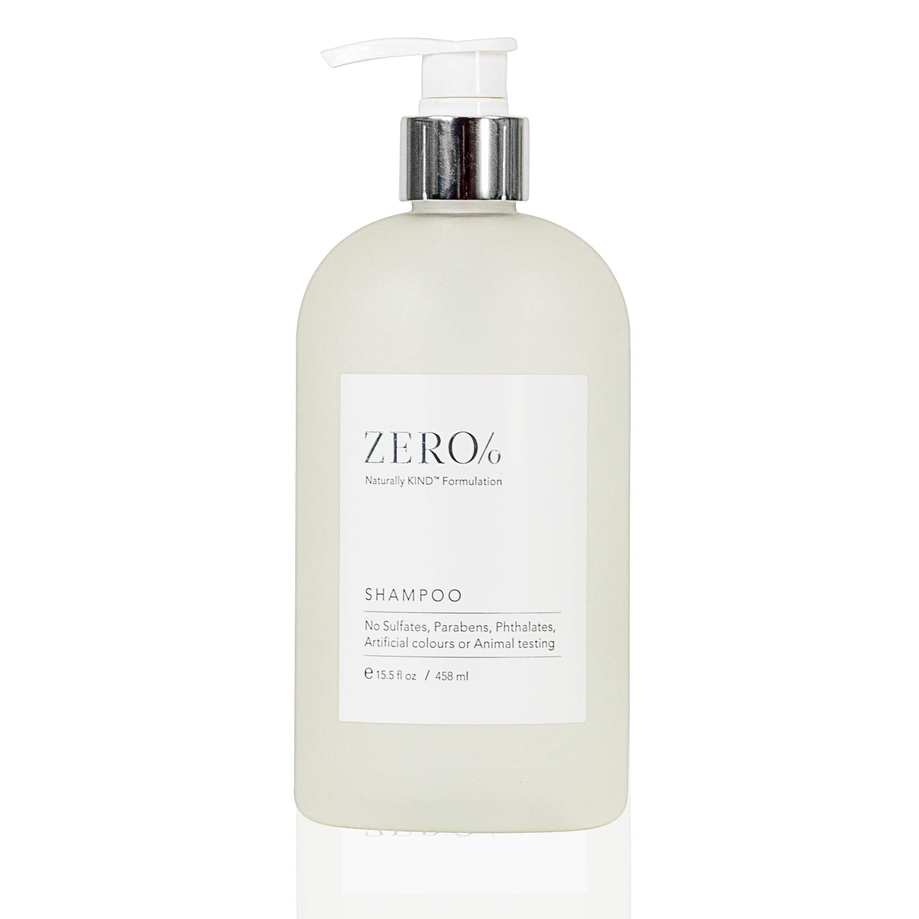 Gilchrist & Soames Zero% Collection shampoo bottle on shelf for everyday cleansing.