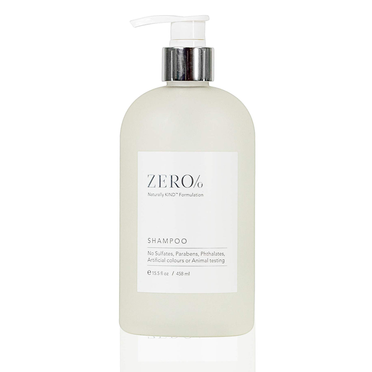 Gilchrist & Soames Zero% Collection shampoo bottle on shelf for everyday cleansing.