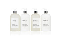 Gilchrist & Soames Zero% Collection shampoo pump-dispense for quick, clean showers.