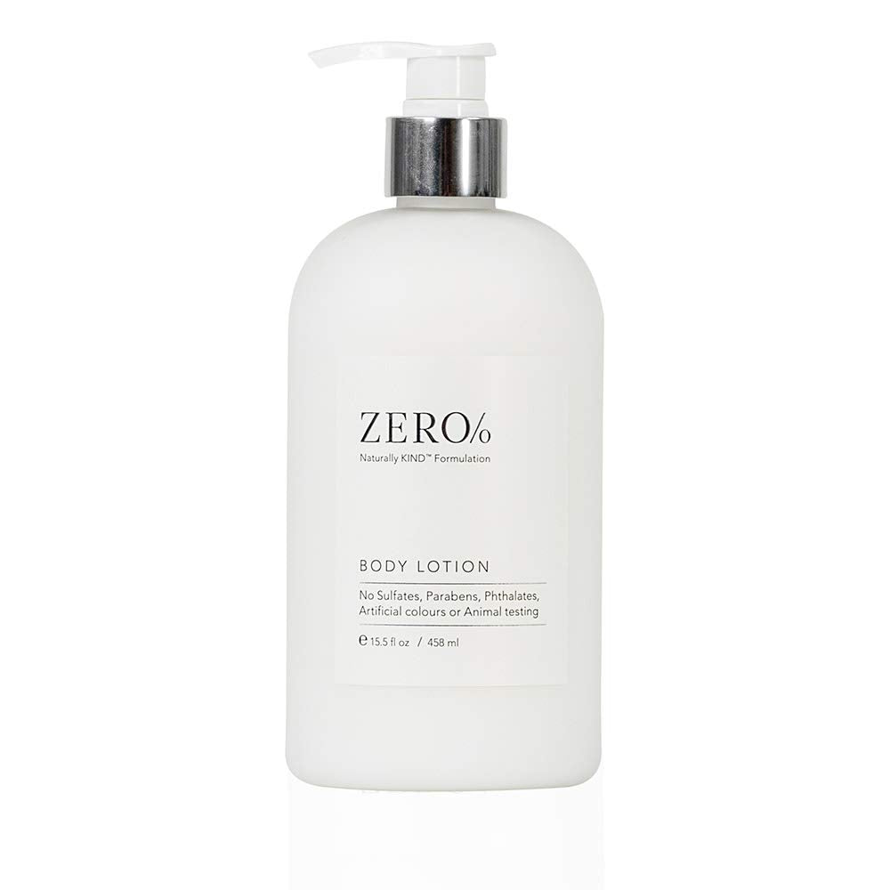 Gilchrist & Soames Zero% Body Lotion bottle offering lightweight hydration for all skin types