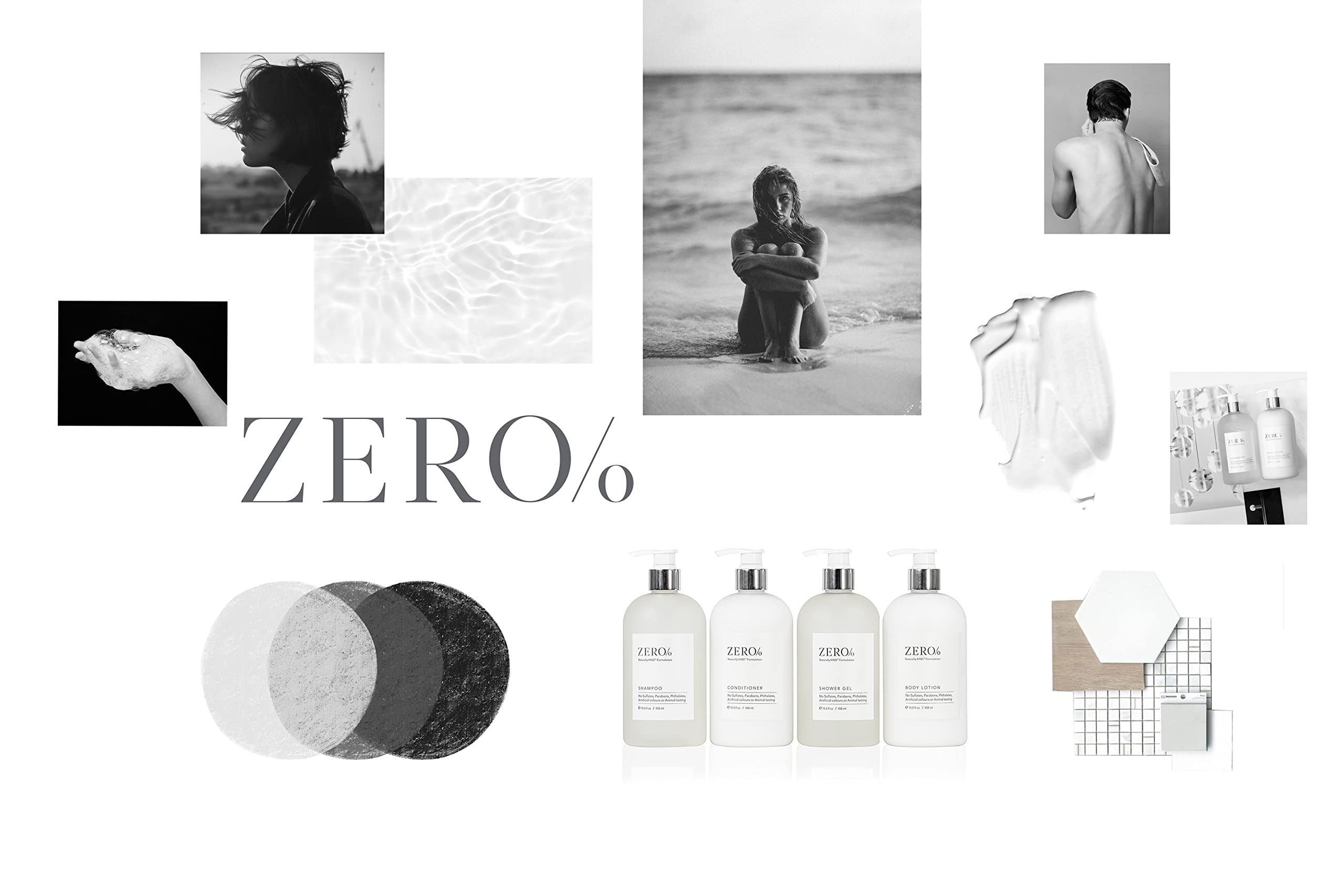 Gilchrist & Soames Zero Percent Conditioner bathroom scene with calming fragrance mood.
