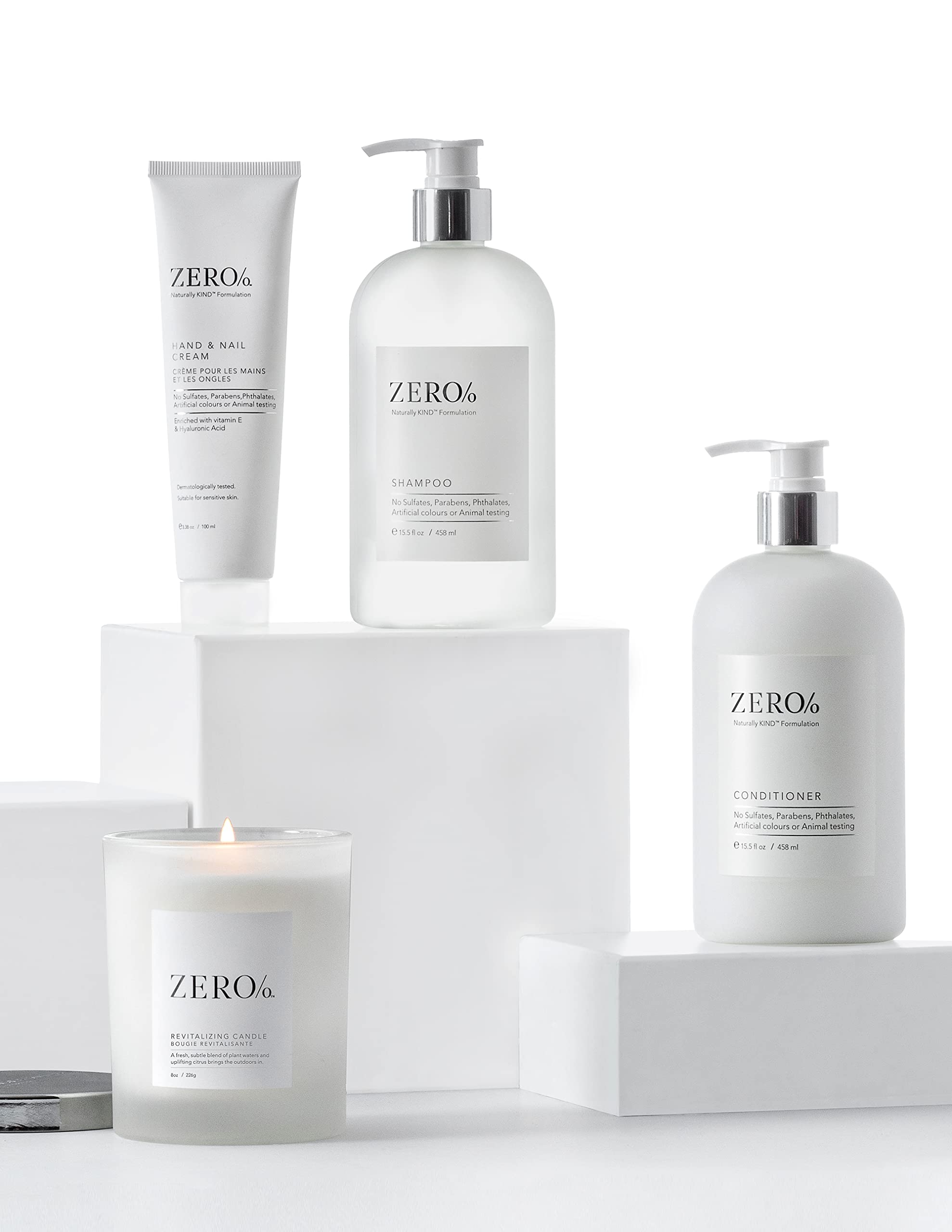 Gilchrist & Soames Zero Percent Conditioner packaging reinforces cruelty-free, clean beauty.