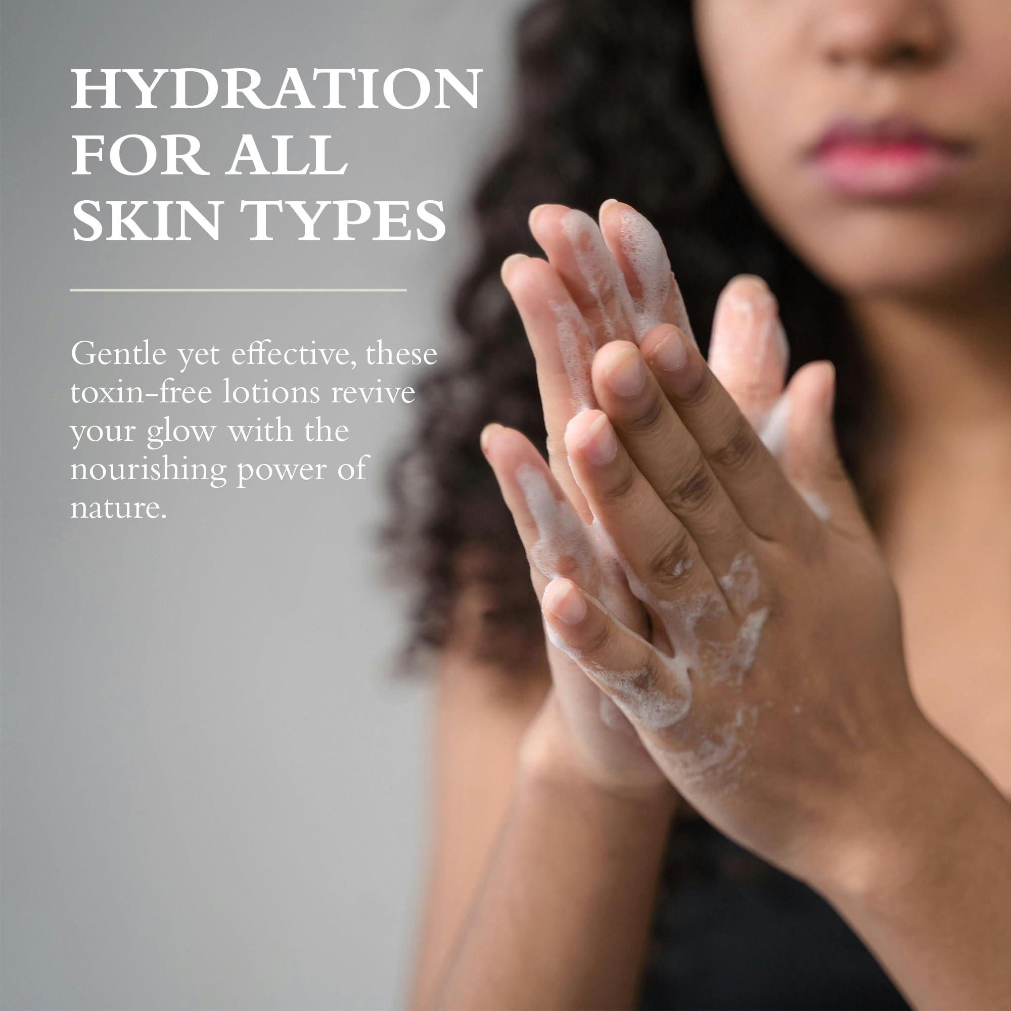 Gilchrist & Soames Zero% lotion on hand—creamy texture absorbs quickly