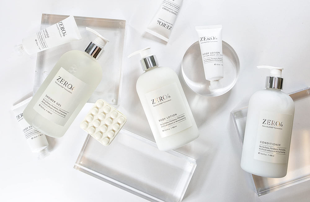 Gilchrist & Soames Zero% bottle on sink conveys a simple daily clean routine