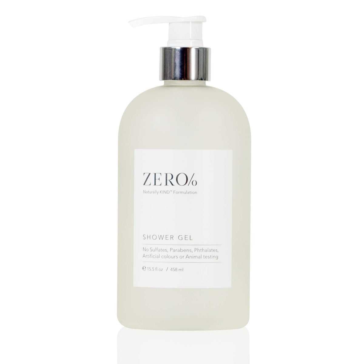 Gilchrist & Soames Zero% Shower Gel bottle shows unisex design for daily refresh