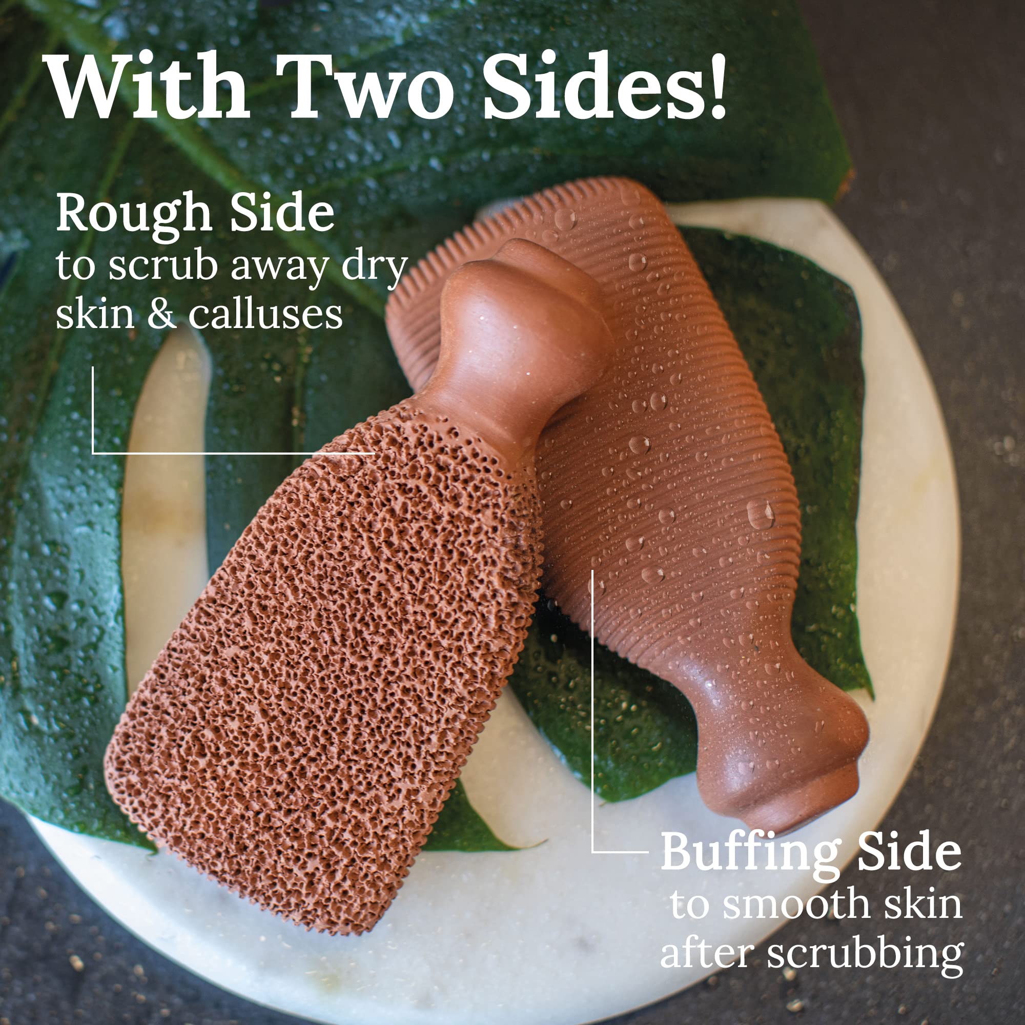 GILDEN TREE pumice stone smooth-side polish provides gentle refinement for softer skin
