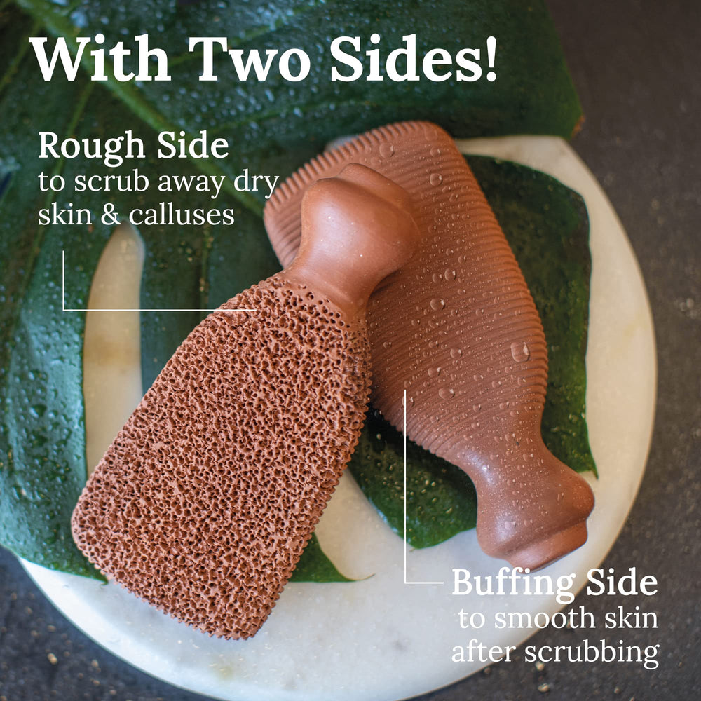 GILDEN TREE pumice stone smooth-side polish provides gentle refinement for softer skin