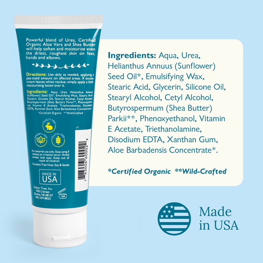 GILDEN TREE Urea Cream 40% packaging and pump bottle visible