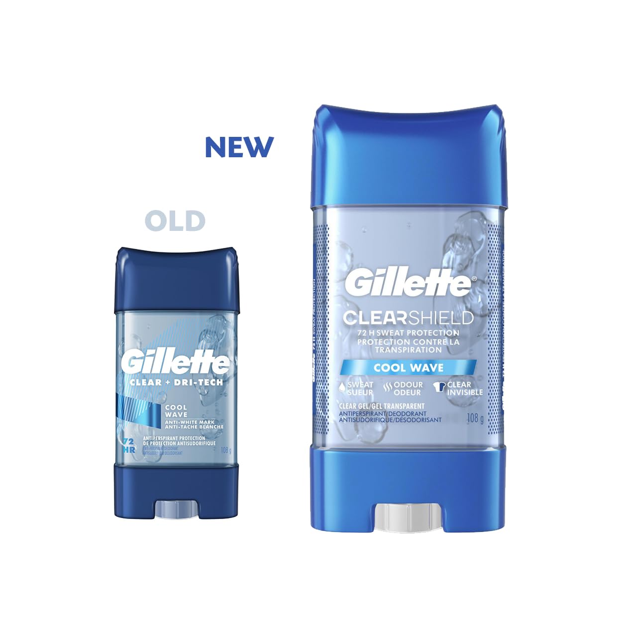 Gillette deodorant controls odor for confident daily activities.