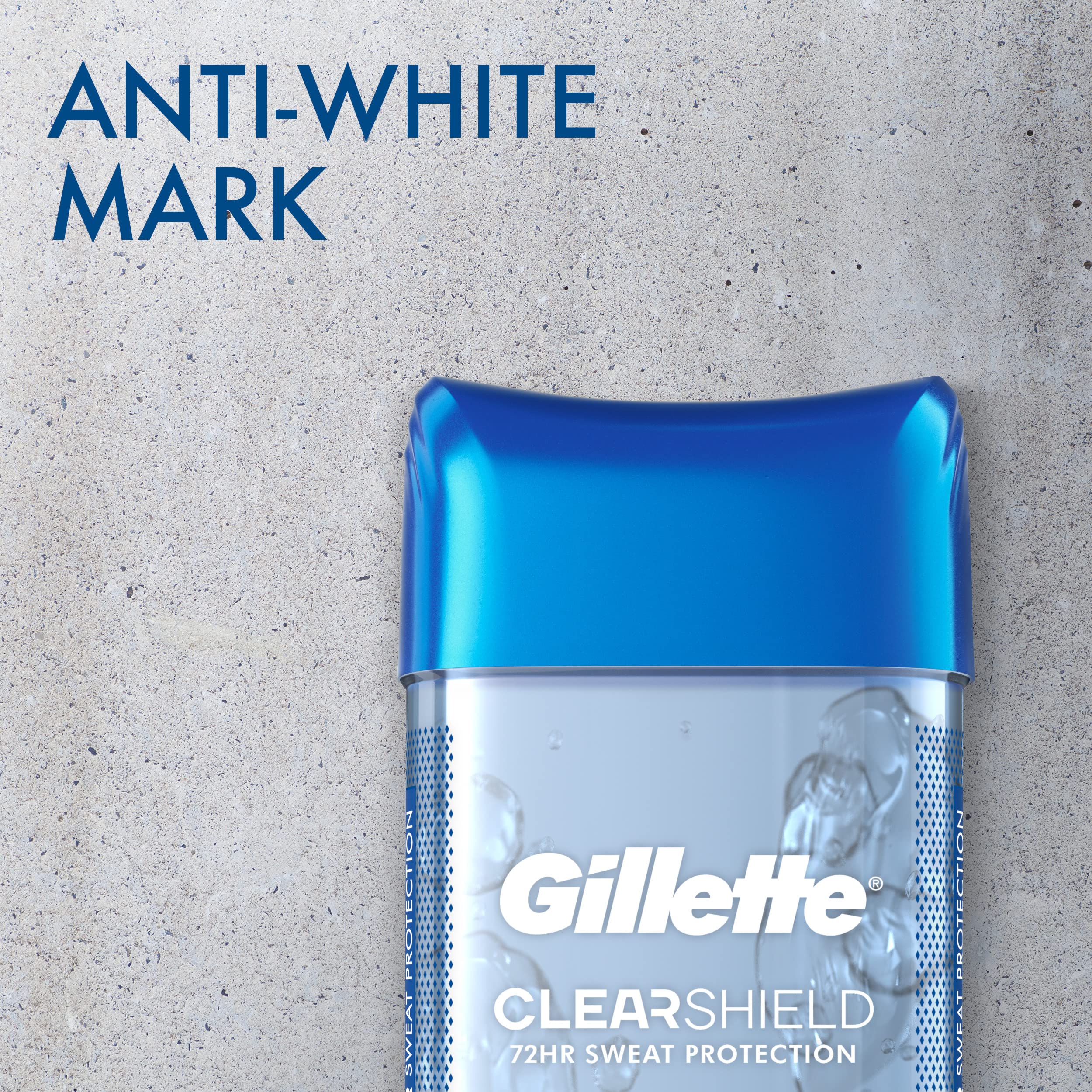 Gillette Clear Gel 6-pack packaging conveys value and long-lasting protection.