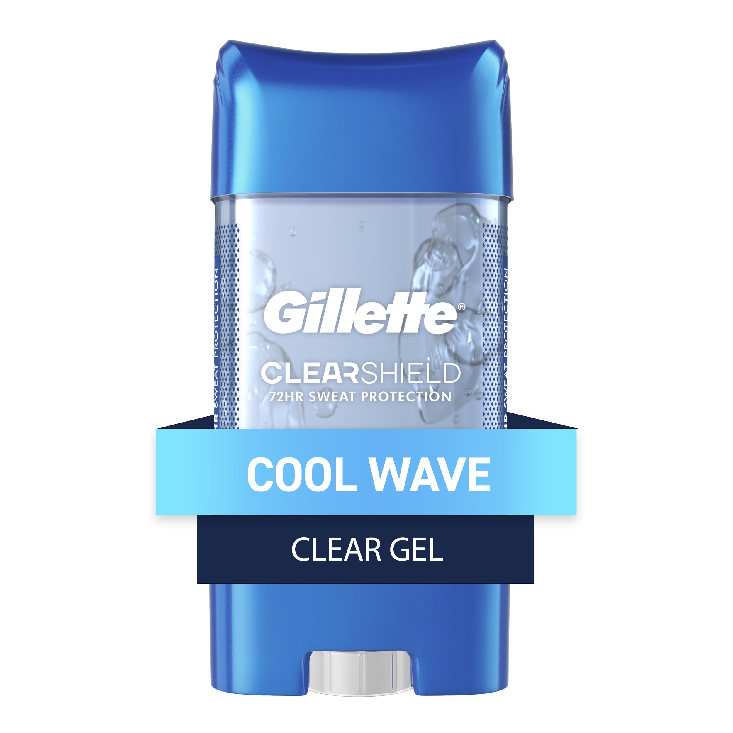 Gillette Clear Gel Cool Wave front hero demonstrates invisible protection for all-day confidence.