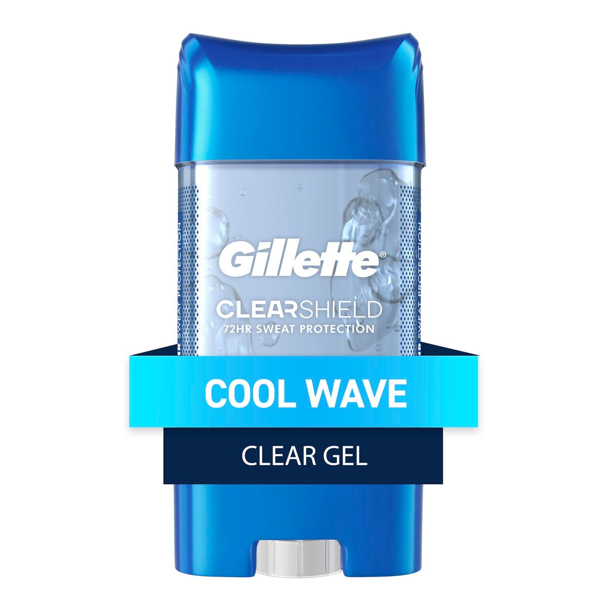 Gillette Clear Gel Cool Wave front hero demonstrates invisible protection for all-day confidence.