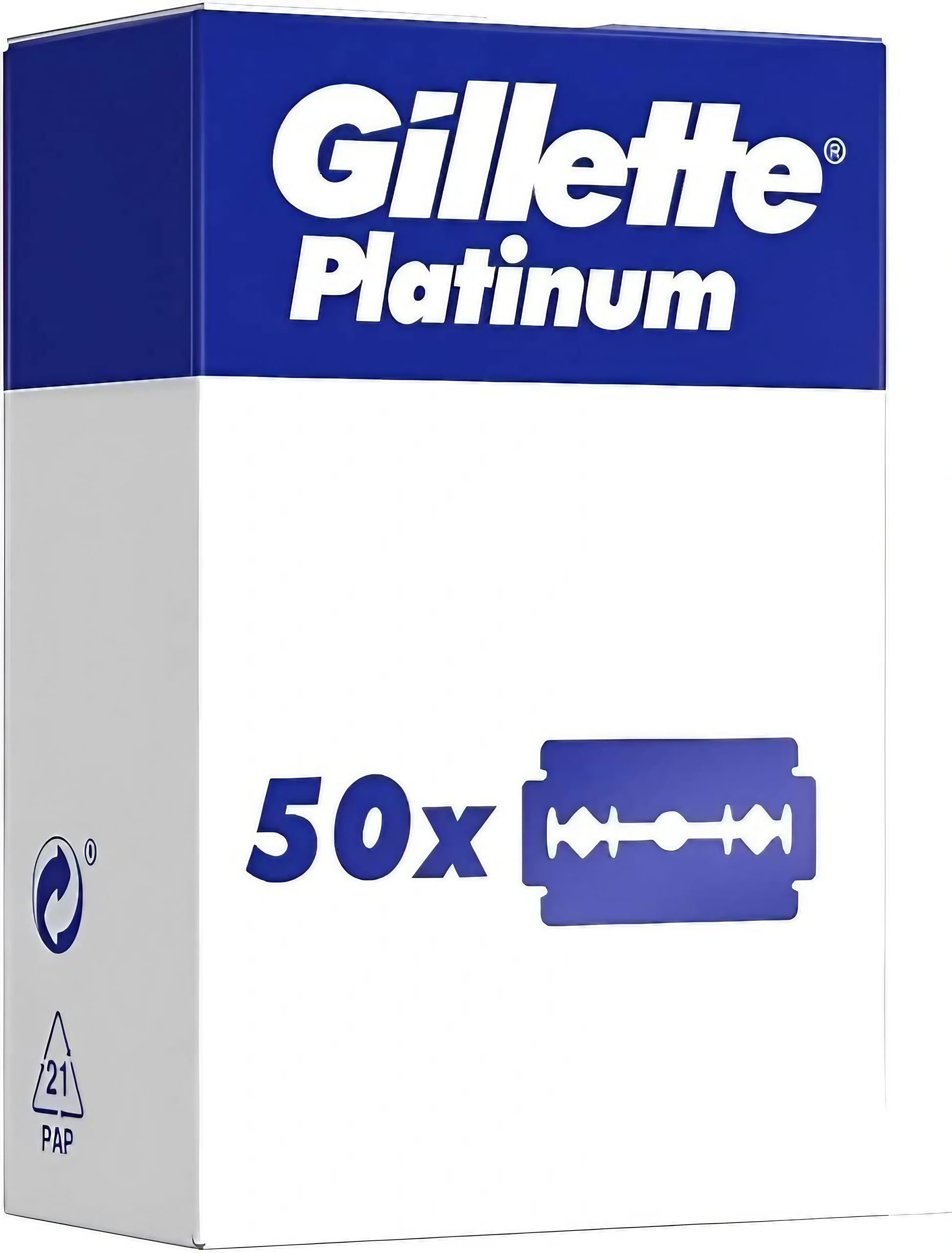 Gillette Double Edge Platinum blades close-up highlighting precision for a smooth shave