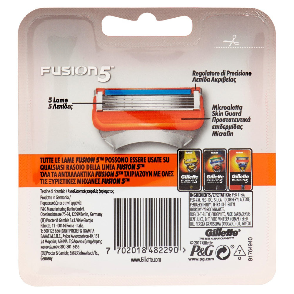 Gillette Fusion back-precision blade image showing finishing touches