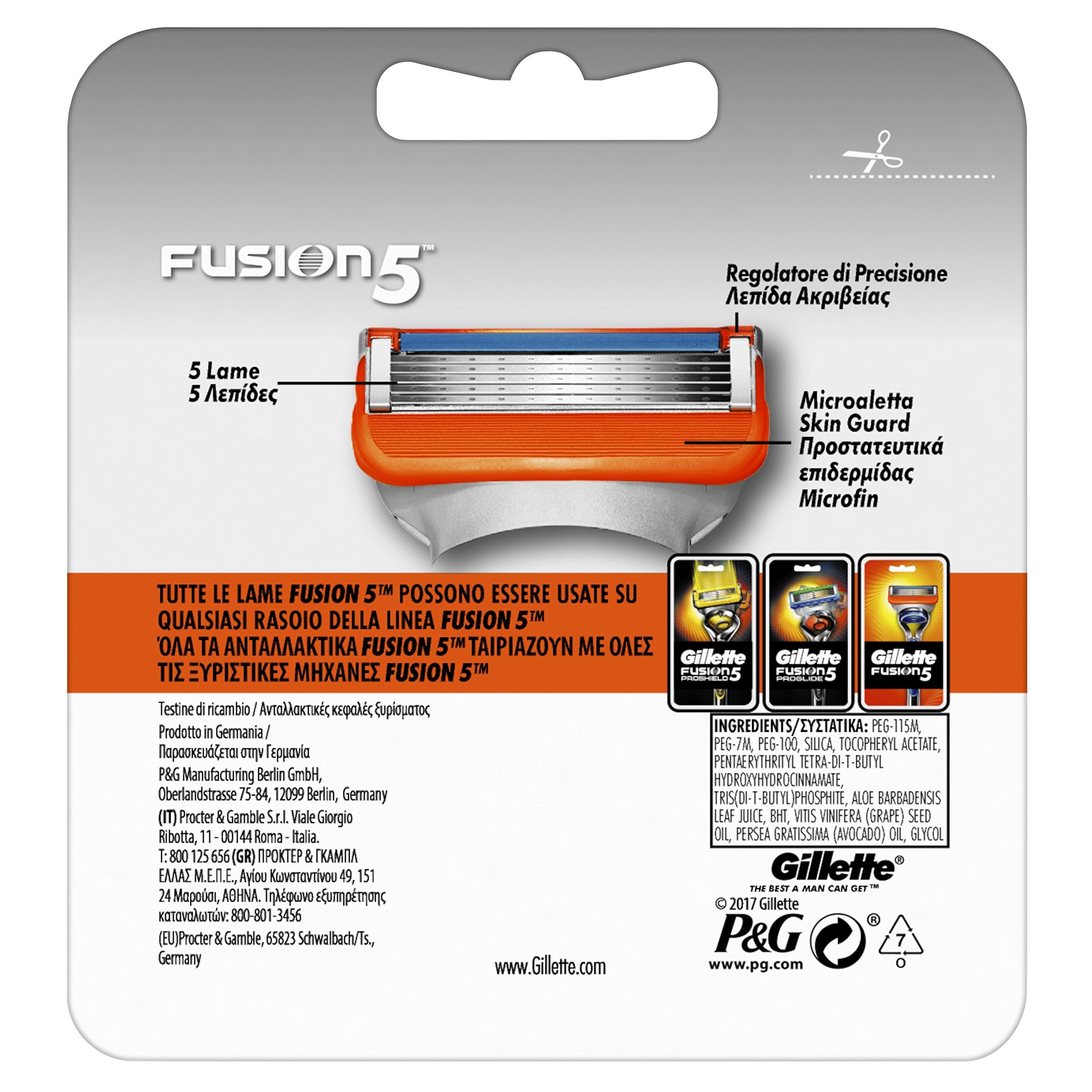 Gillette Fusion ergonomic-handle grip for controlled shaving