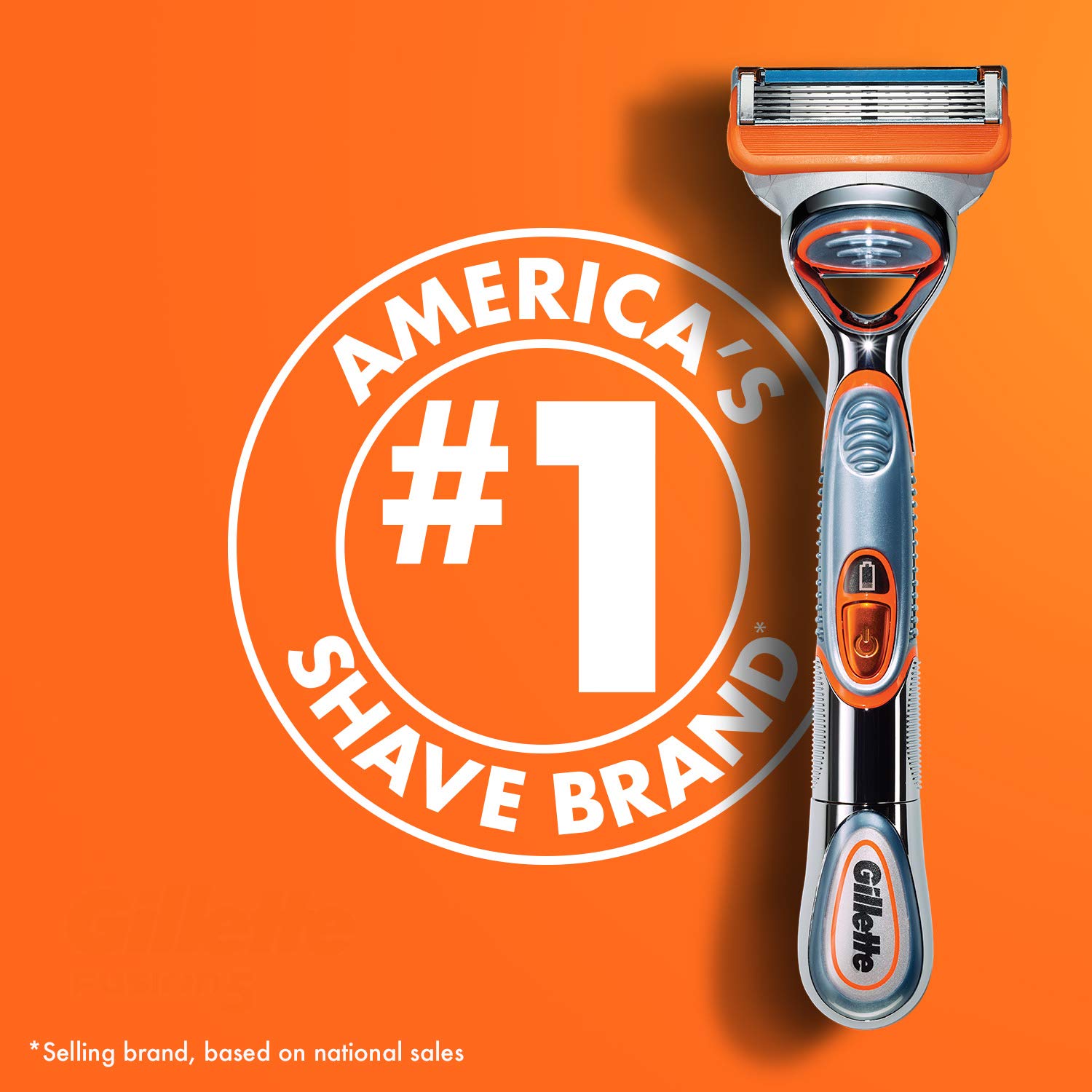Gillette Fusion5 Power handle micro-pulses view illustrating reduced friction for smooth glide