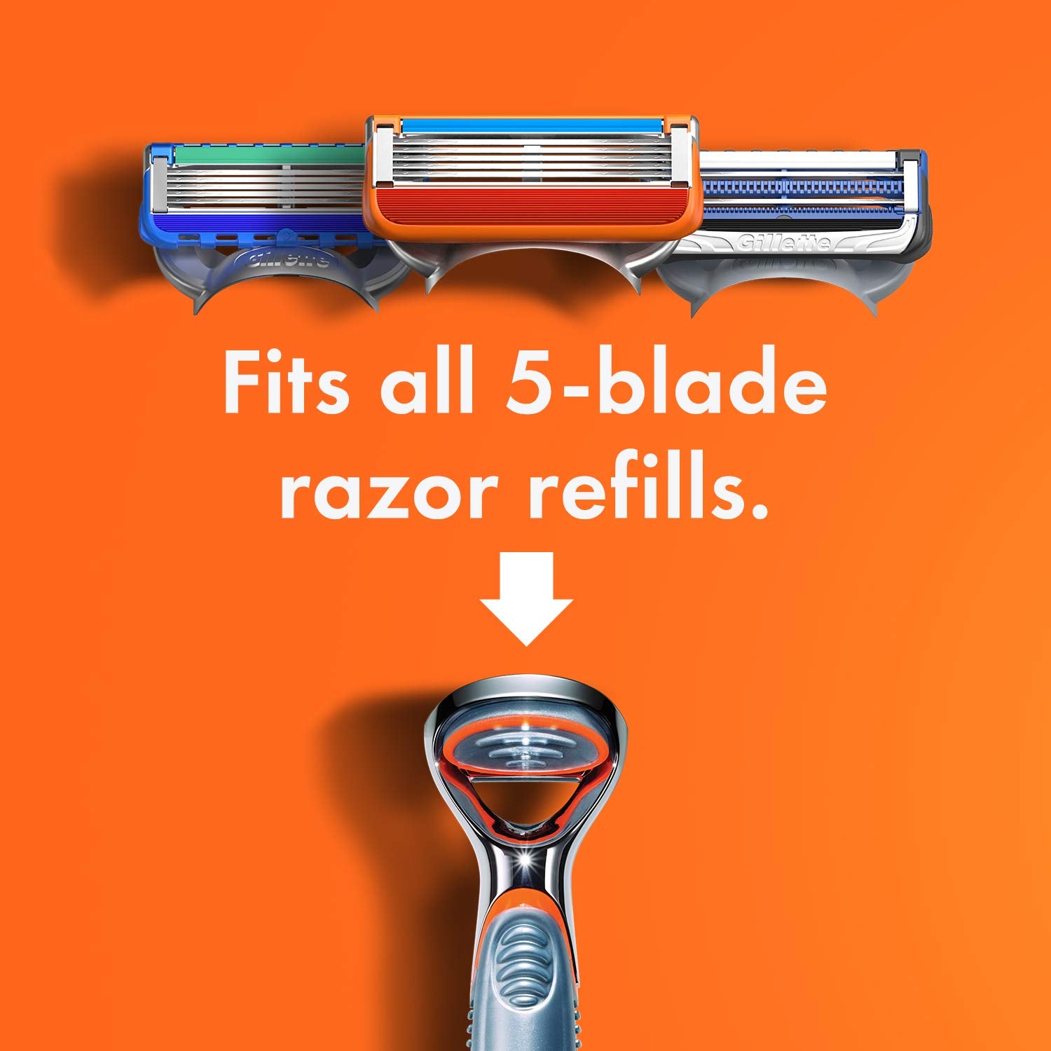 Gillette Fusion5 Power lubrication strip demonstrating smooth glide after blades