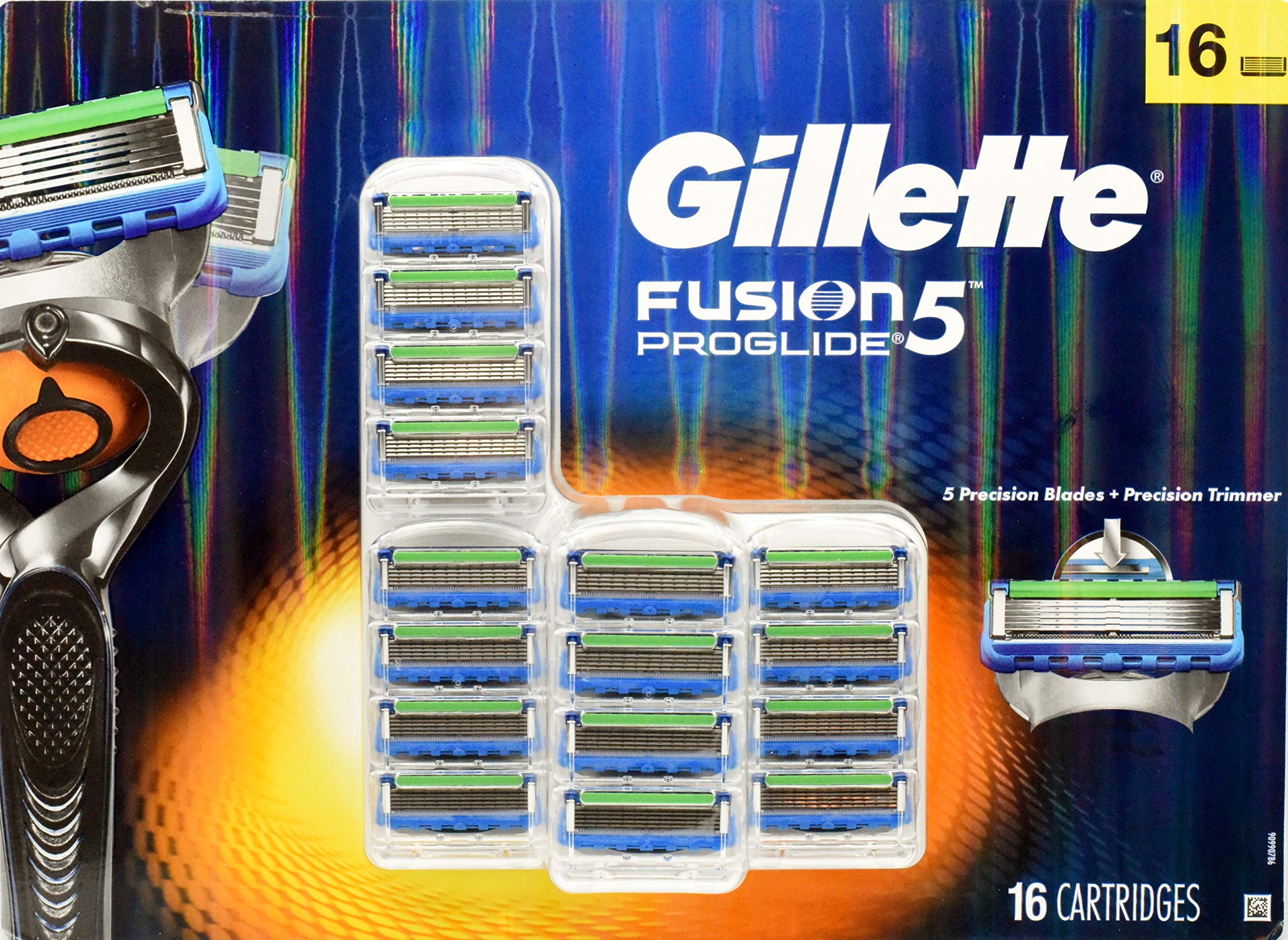 Gillette Fusion5 ProGlide 16-pack front view for smooth shaves