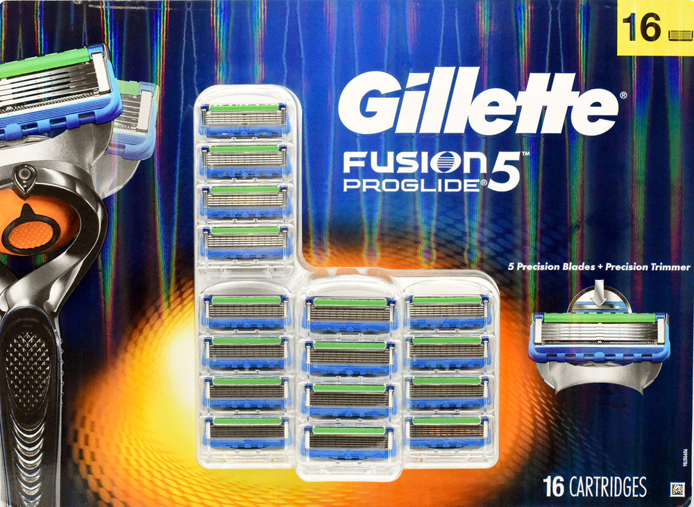 Gillette Fusion5 ProGlide 16-pack front view for smooth shaves