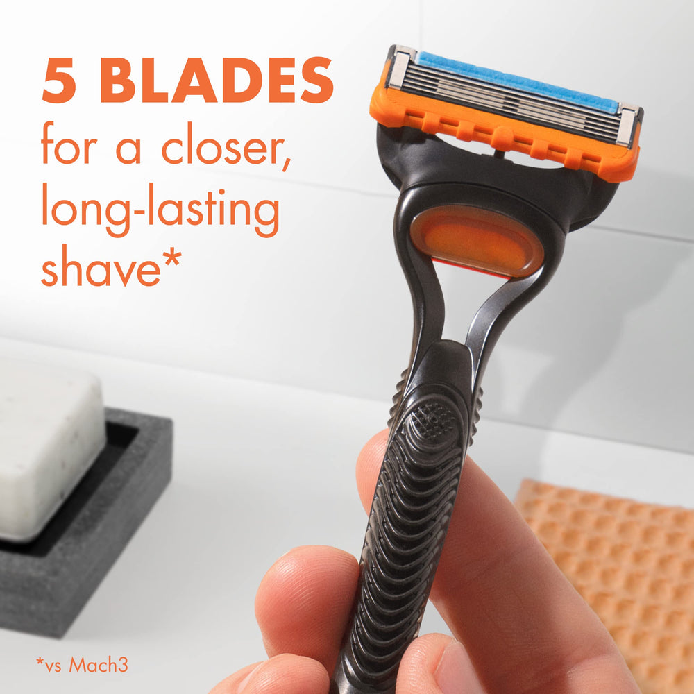 Gillette Fusion5 refill blade stabilization maintains even blade spacing