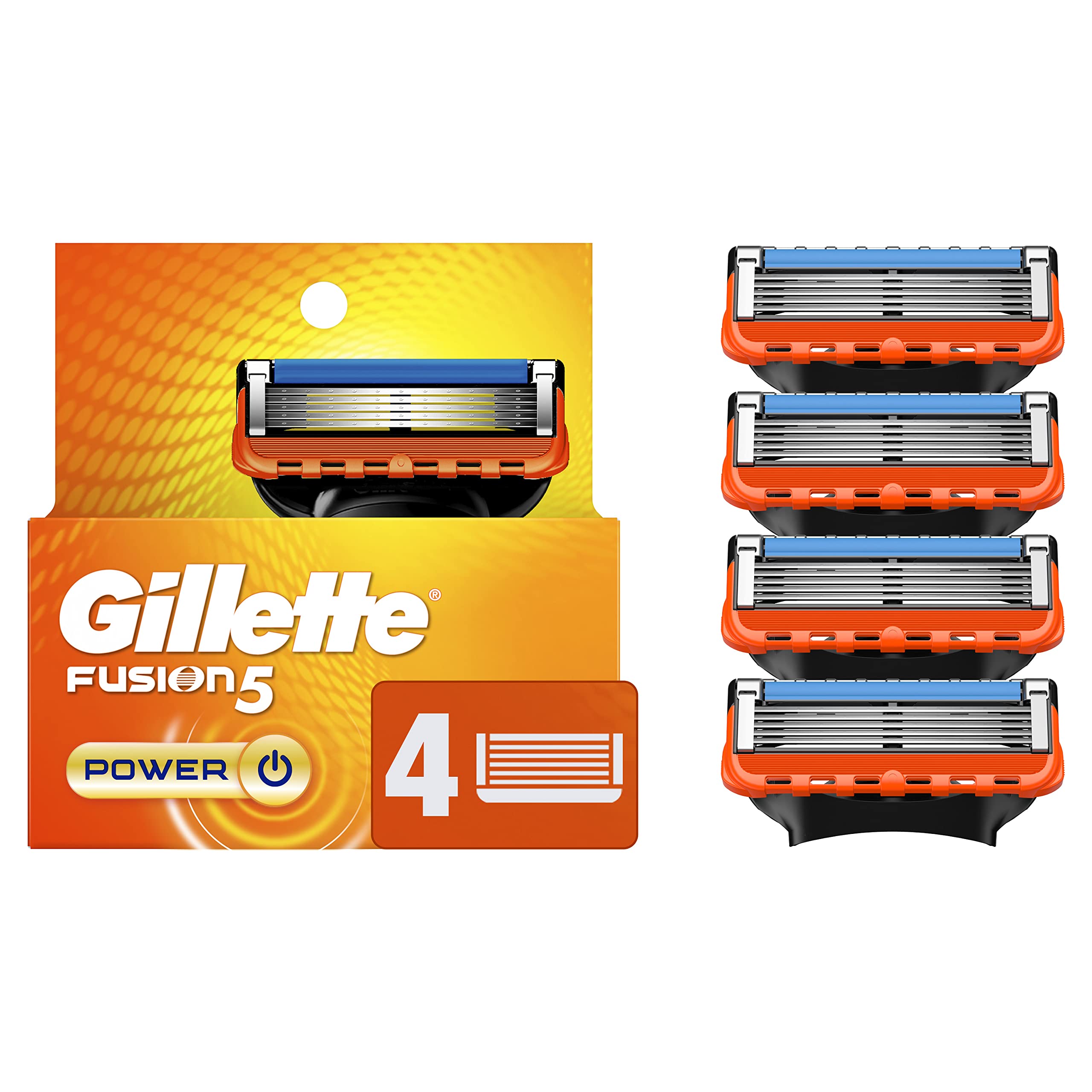 Gillette Fusion5 refills front-view pack for a ready-to-shave routine
