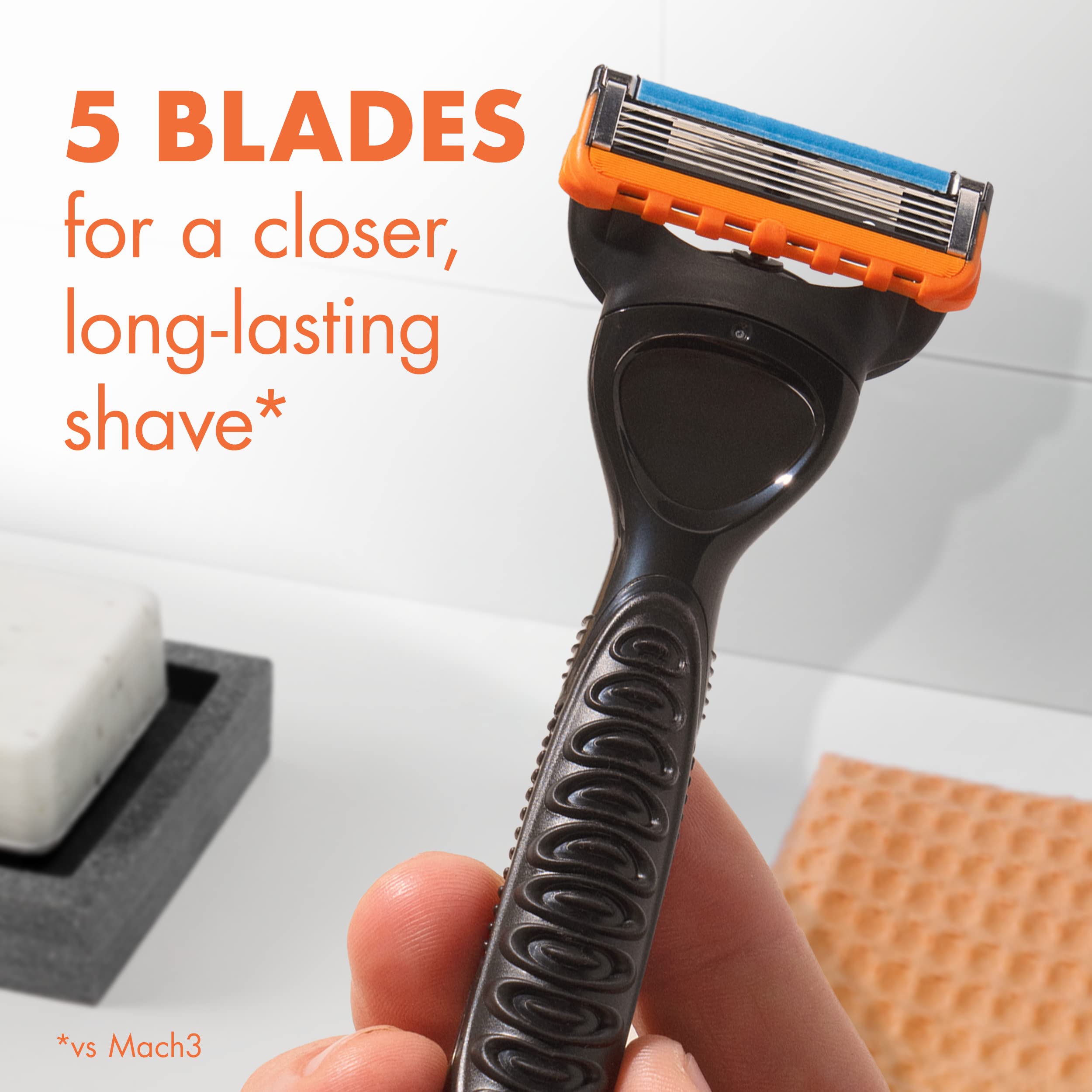 Gillette Fusion5 refills sideburn-detail shows easy shaping