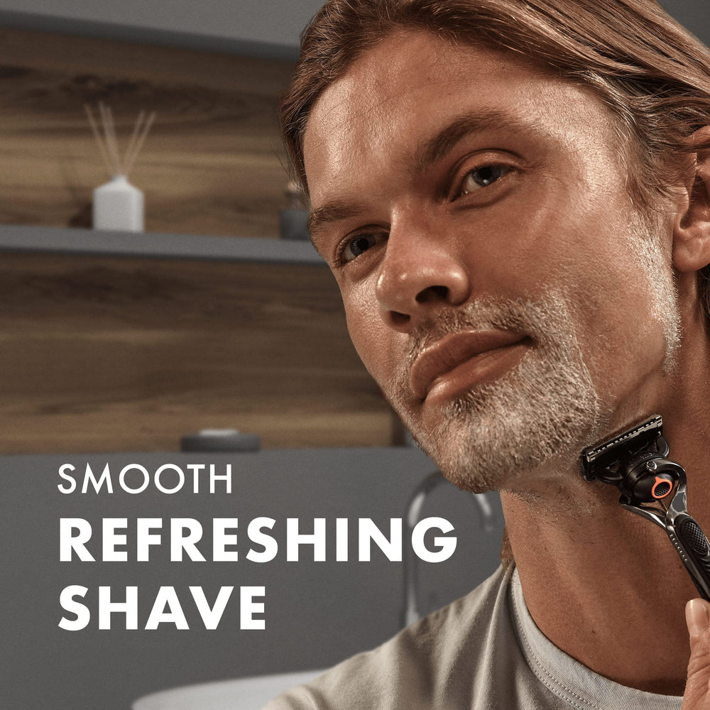Gillette Fusion5 Ultra Sensitive gel after rinse shows comfortable skin feel