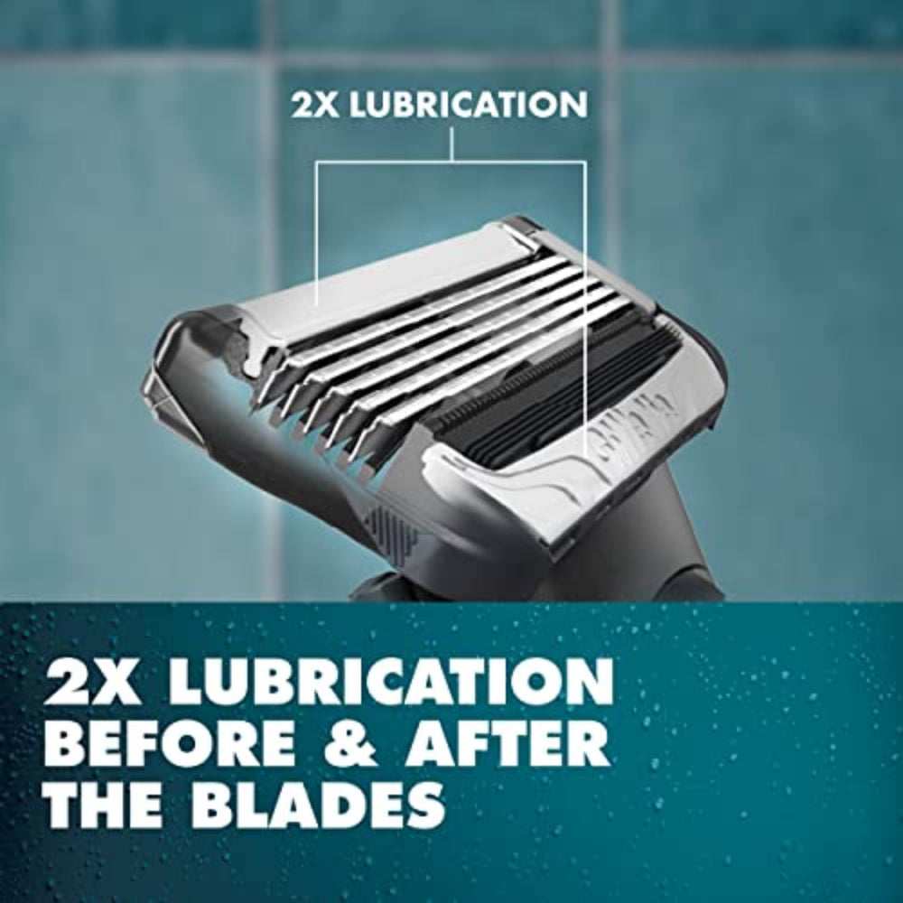 Gillette Intimate dermatologist-tested cartridge delivering gentle comfort on sensitive areas.