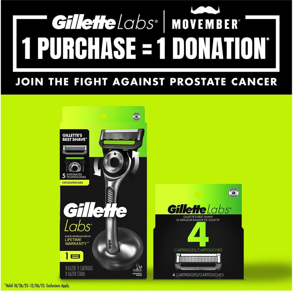 Gillette Labs 5-blades close-up highlighting close, comfortable shave.
