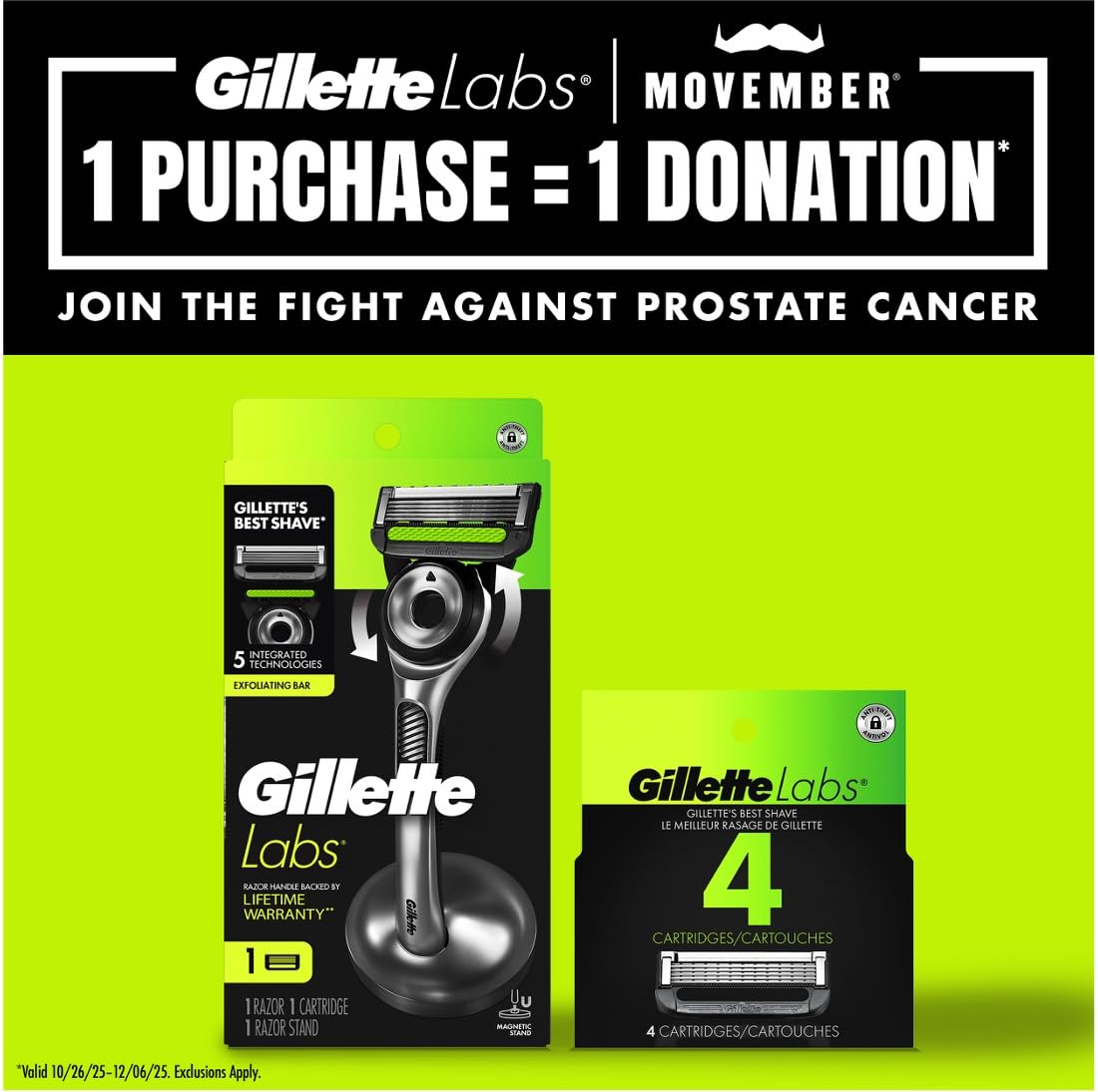GilletteLabs heated-razor-compatibility refill fits heated razor handles for warming shave.