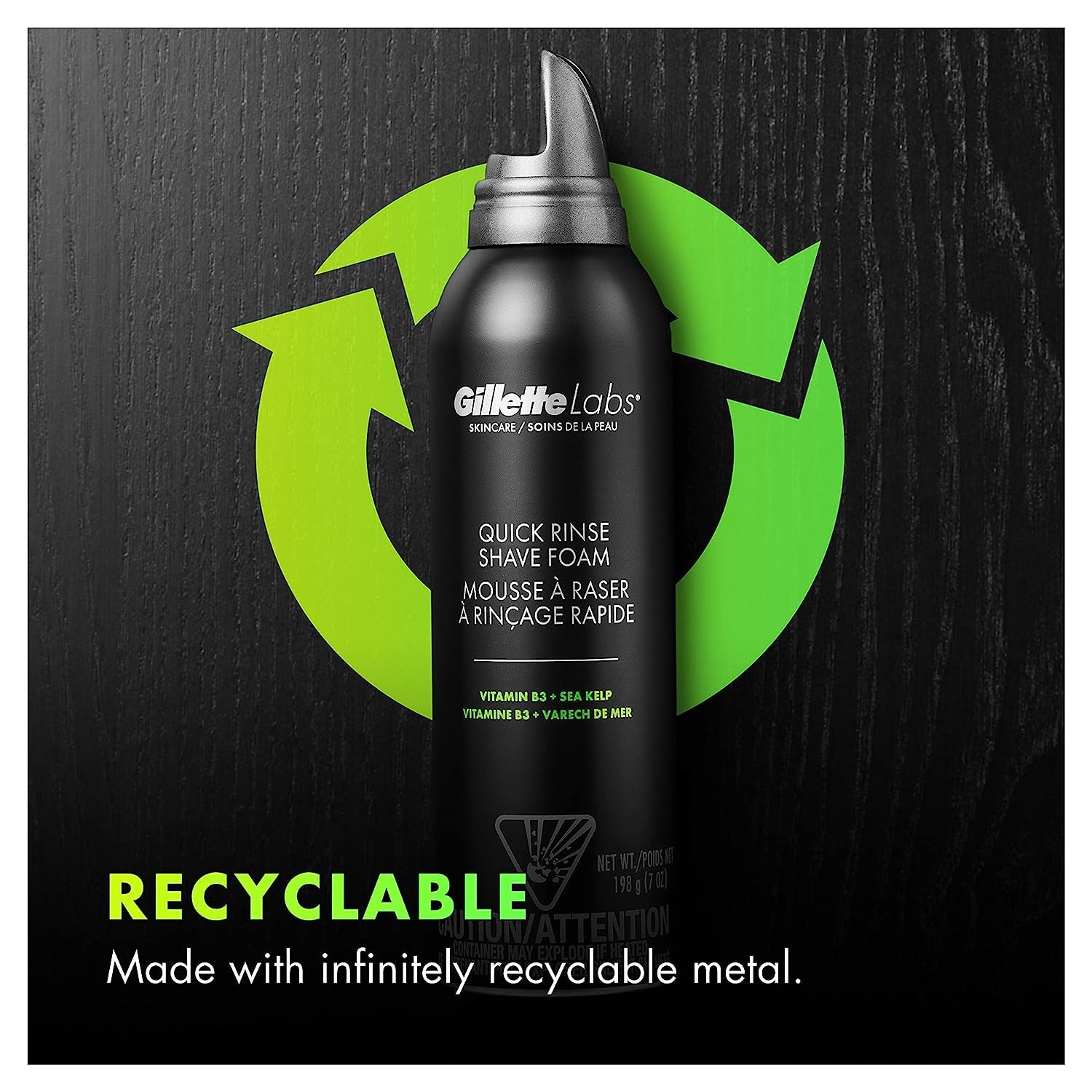 GilletteLabs Quick Rinse Foam fragrance detail with cedar wood and orange peel