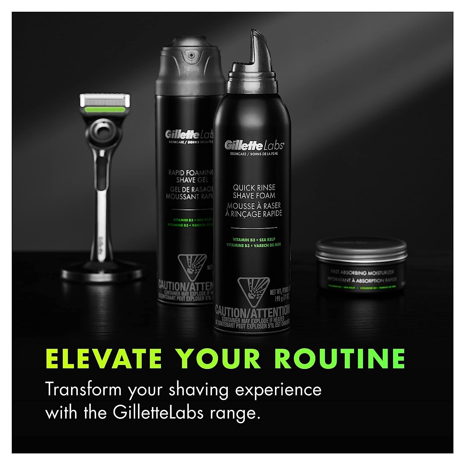 GilletteLabs packaging emphasizes recyclable materials and sustainability