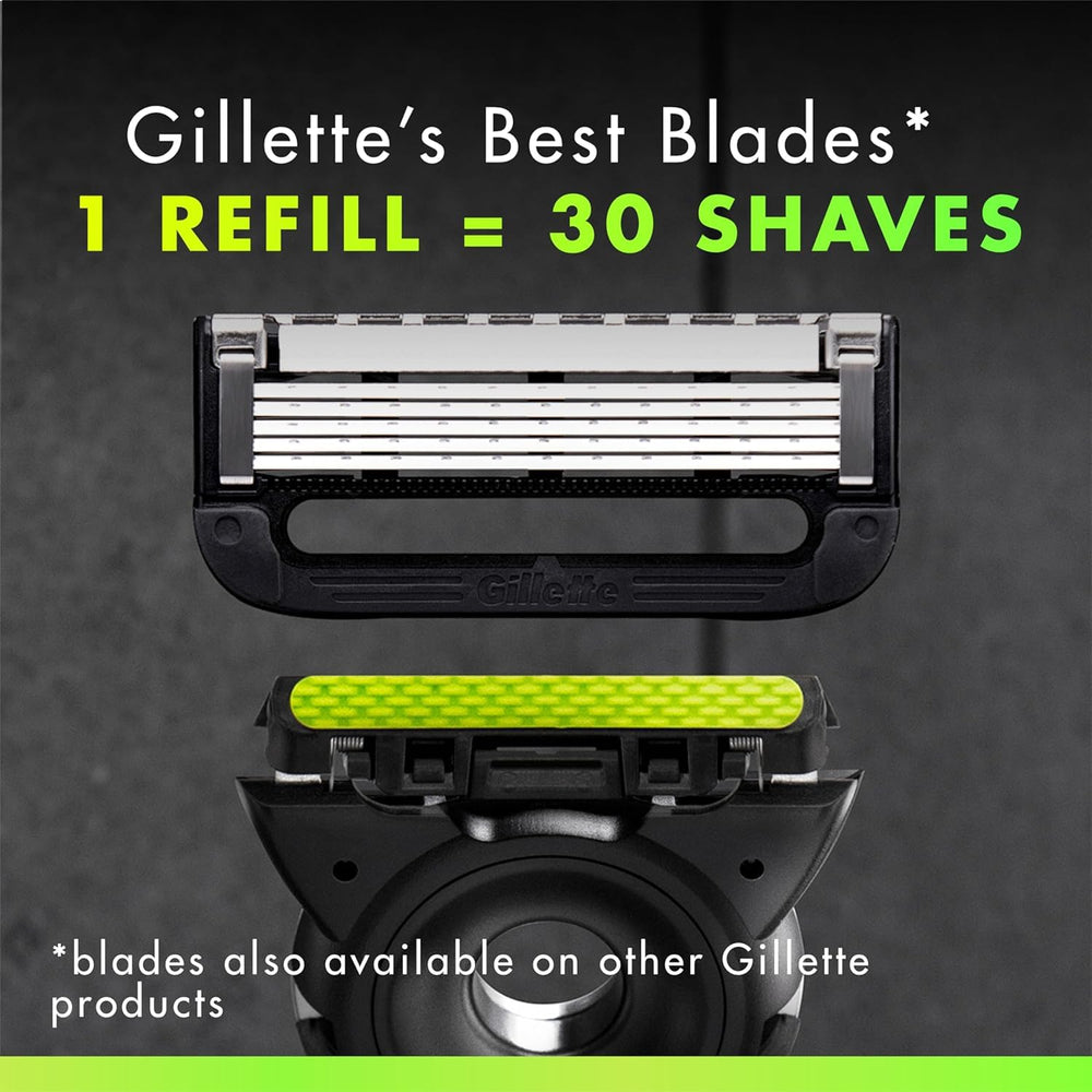 Gillette Labs refill click-in assembly showing quick blade installation.