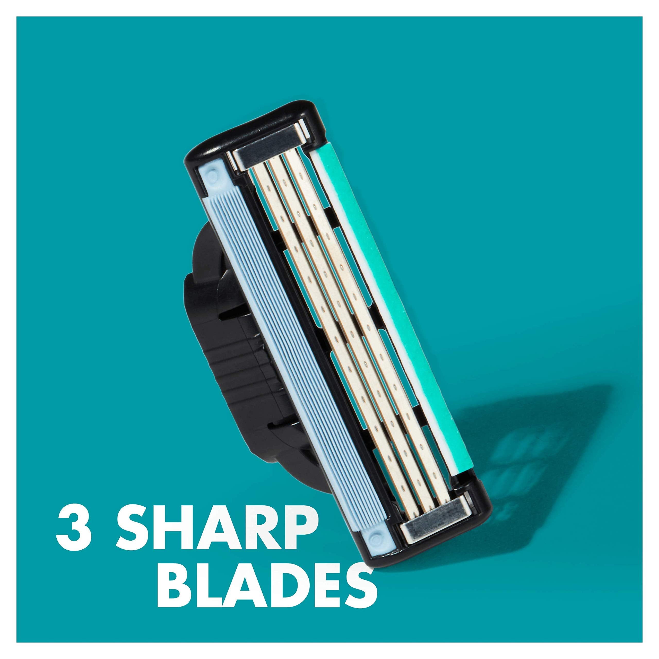 Gillette Mach3 8-pack front view for extended shaving sessions.