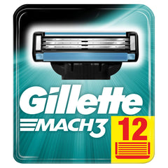 Gillette Mach3 blades close-up showing three blades for a close, comfortable shave