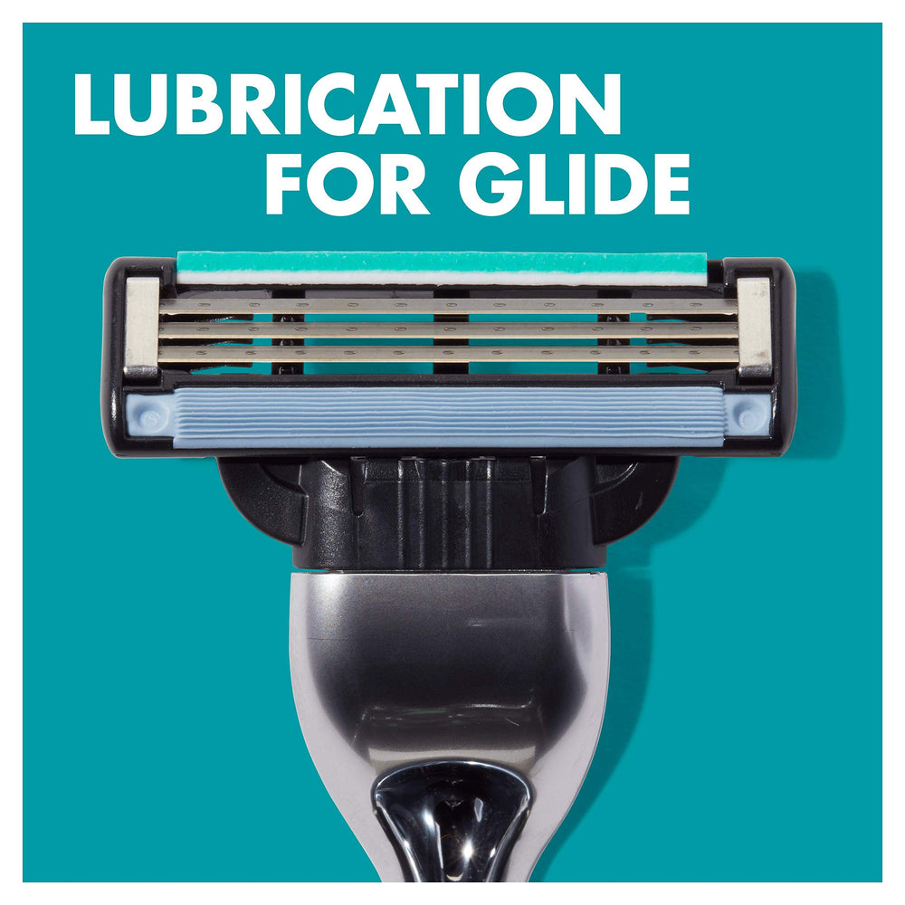 Gillette Mach3 blades sharpness up-close illustrating durable, long-lasting cutting edges.