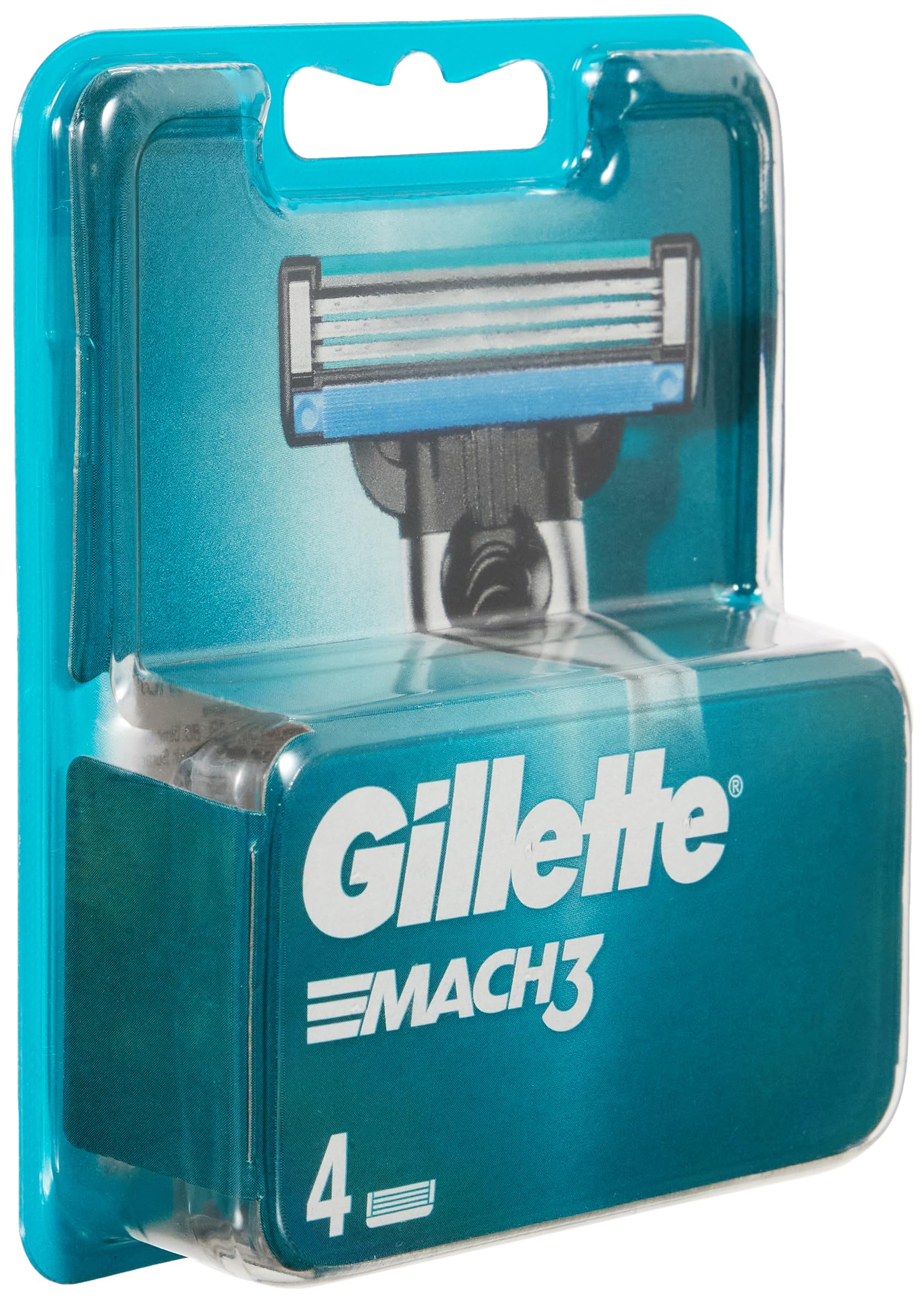 Gillette Mach3 lubrication strip highlighted for glide and reduced irritation