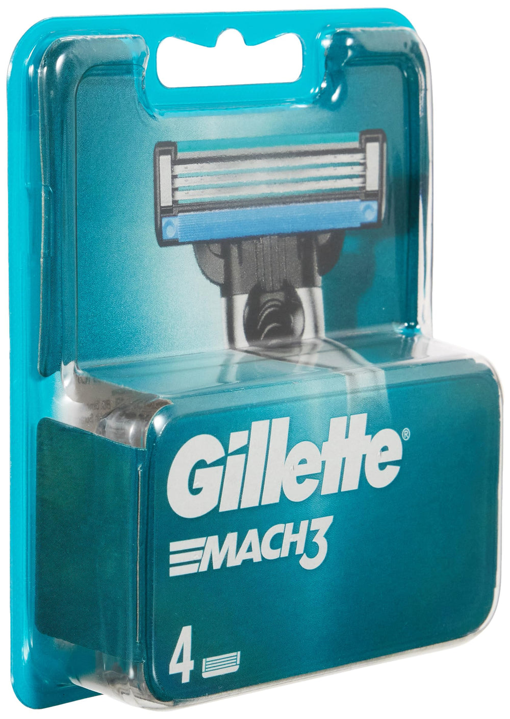Gillette Mach3 lubrication strip highlighted for glide and reduced irritation