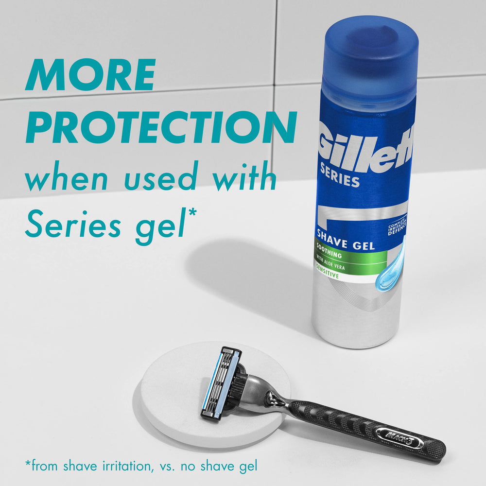 Gillette Mach3 refills four-refill pack shown for convenient replacements.