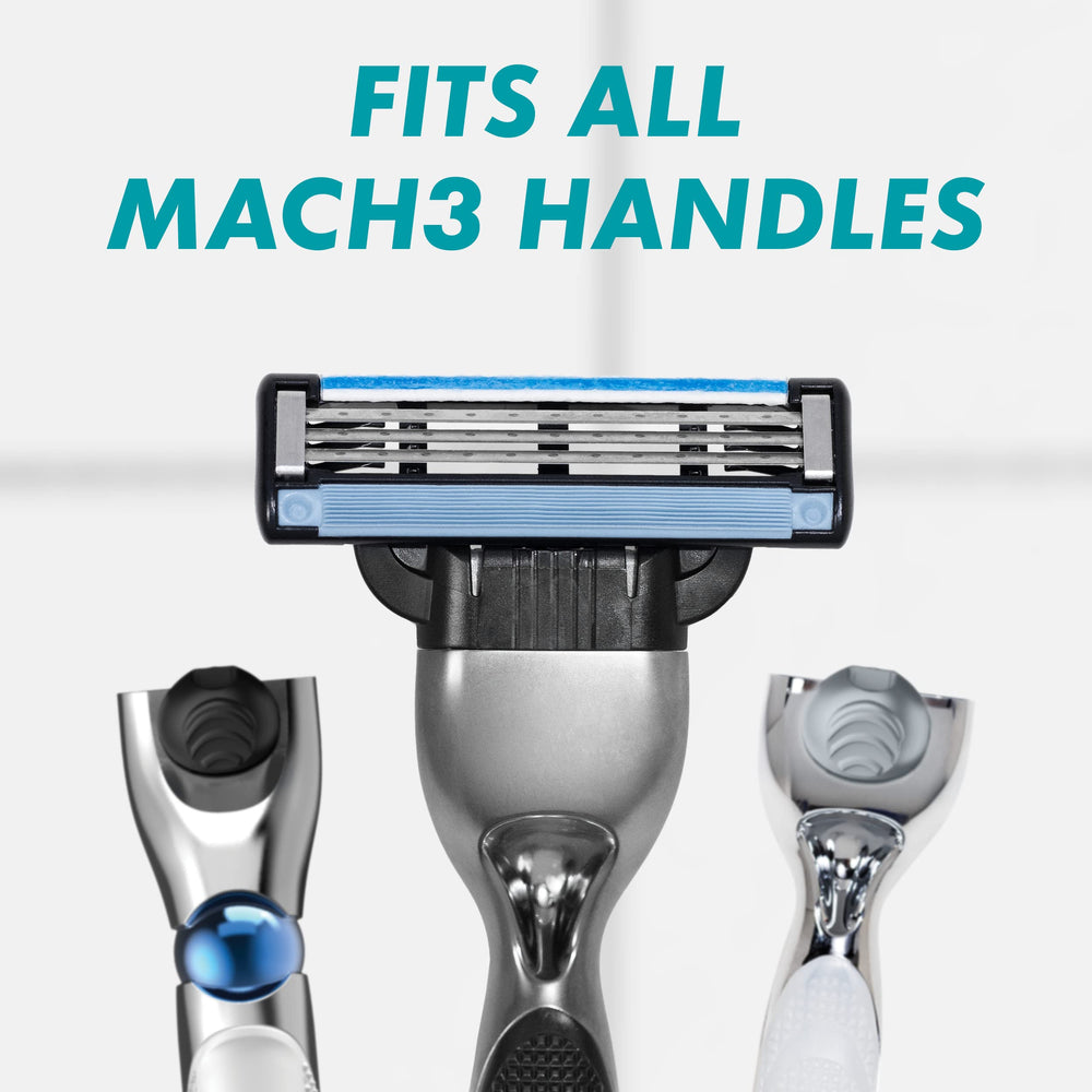 Gillette Mach3 refills pair with Series Shaving Gel for extra protection.
