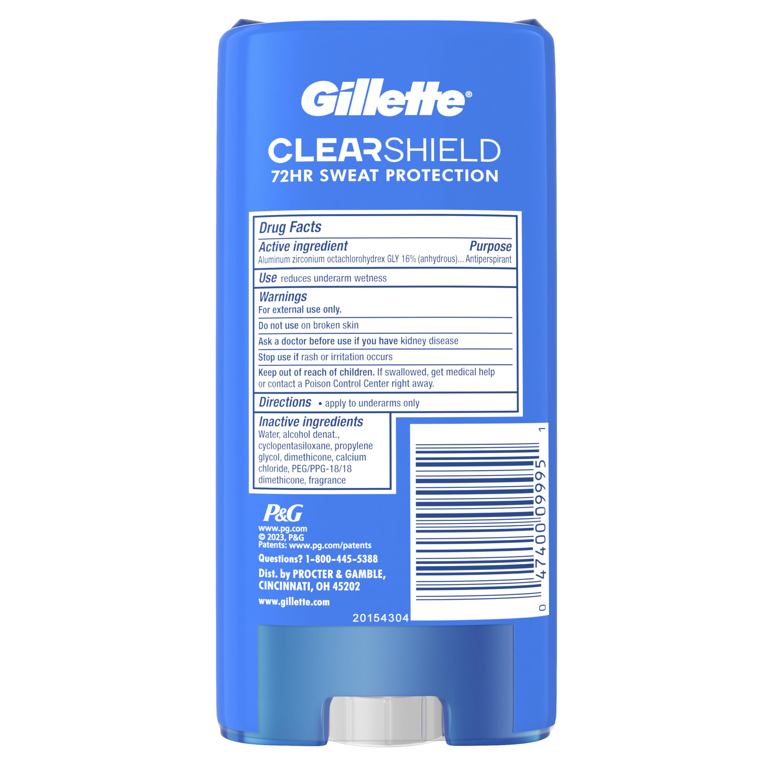Gillette Clear Gel pack of two packaging communicates value and protection