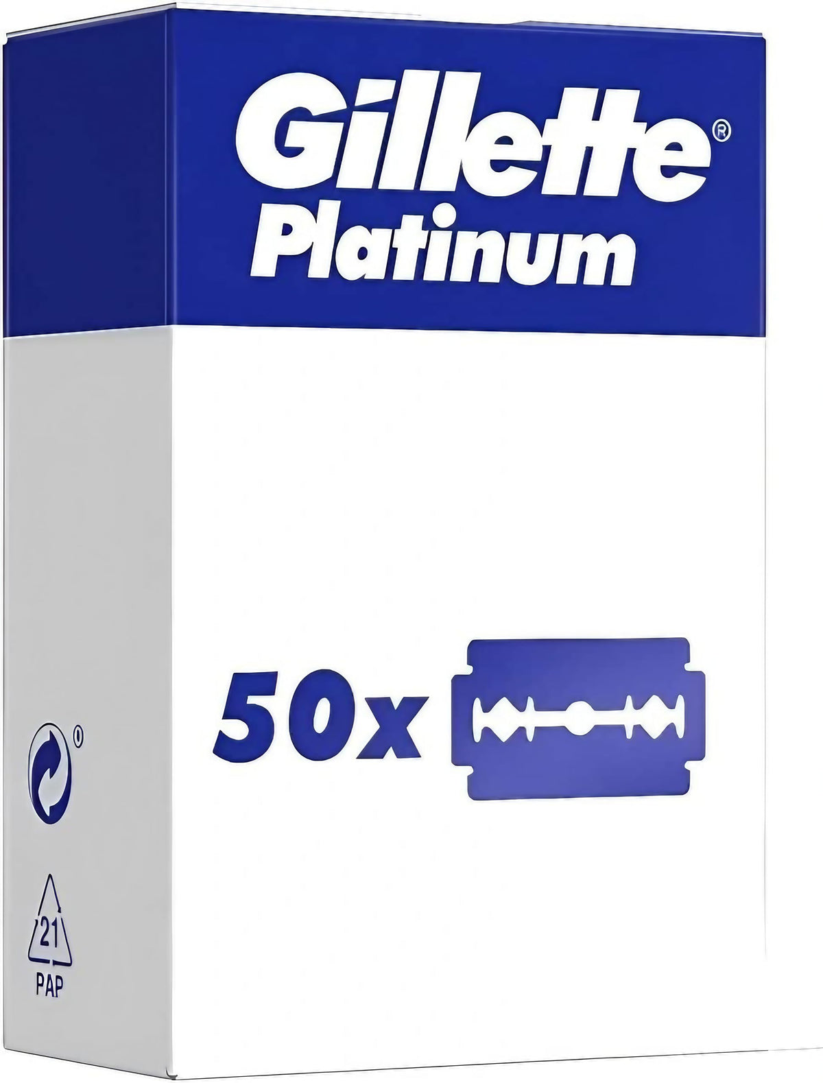 Gillette Platinum Double Edge blades close-up edge for a precise shave.