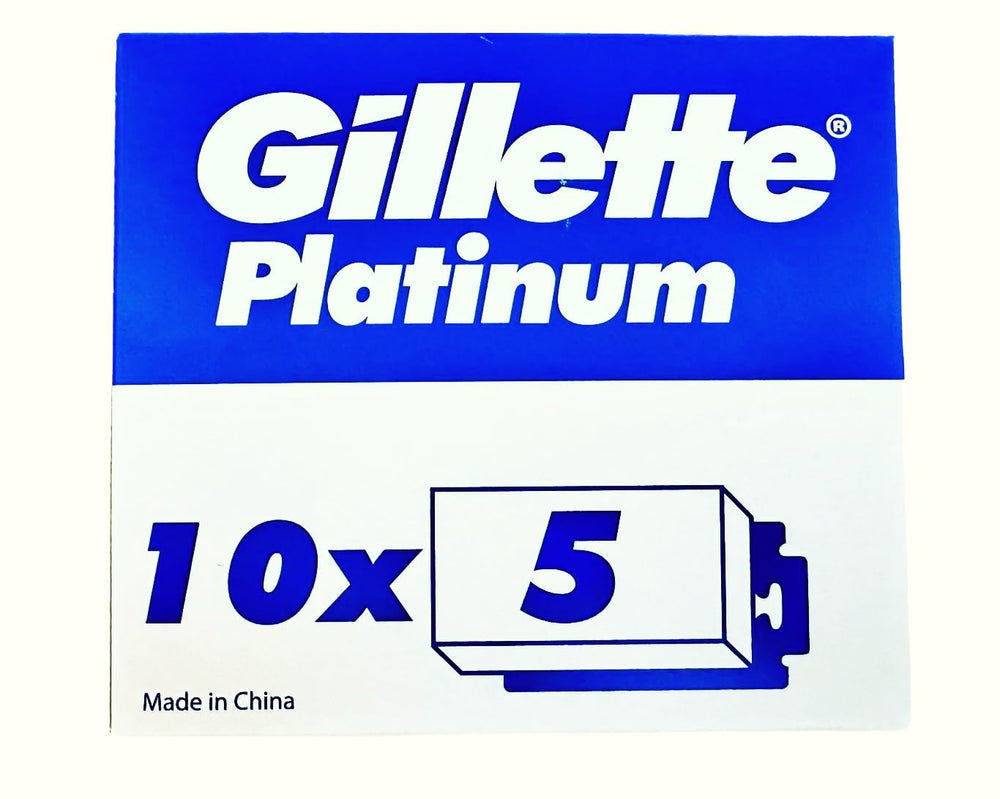 Gillette Platinum Double Edge blades pack of 50 ready for long-term grooming