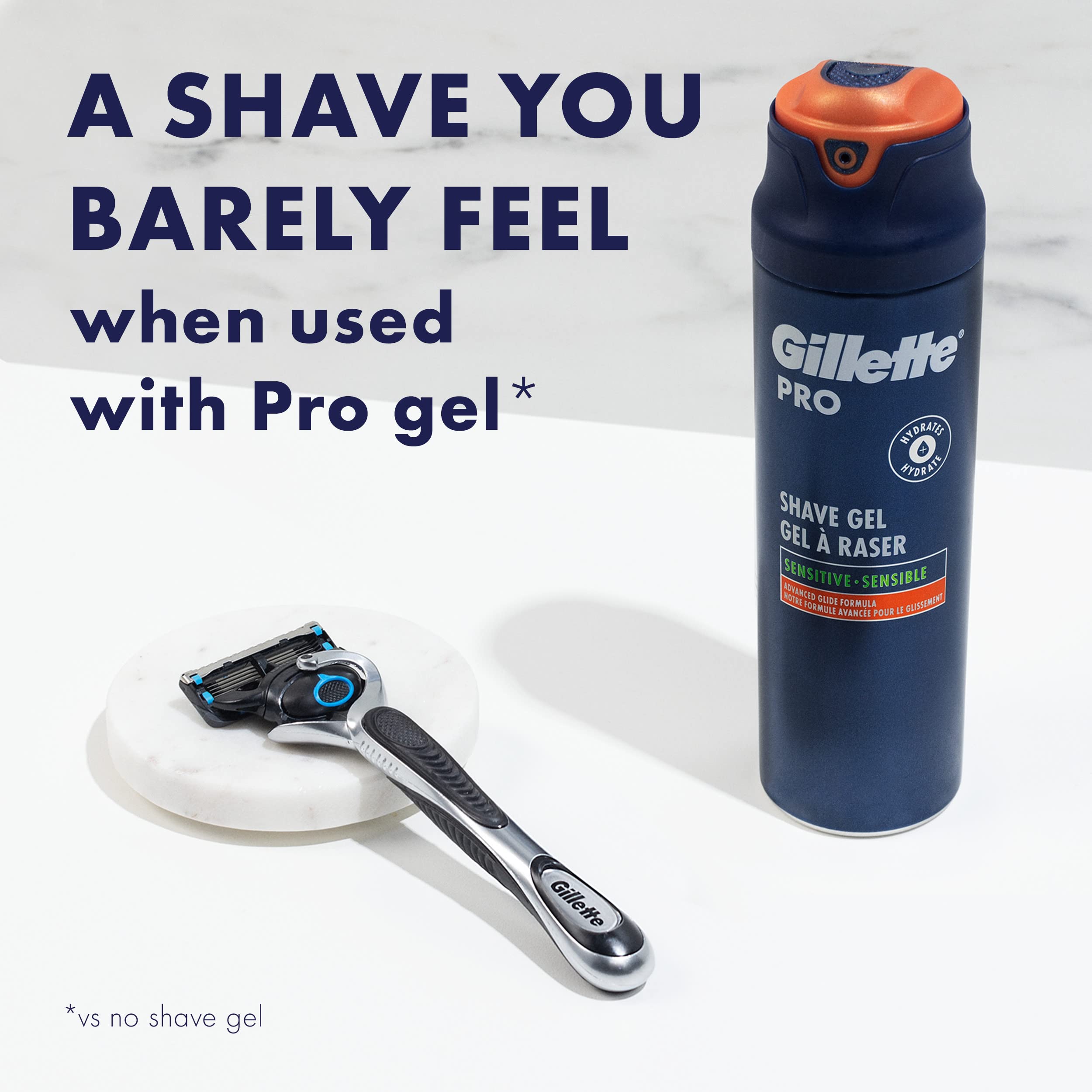 Gillette ProGlide Chill compatibility handle image showing fit with five-blade handles.