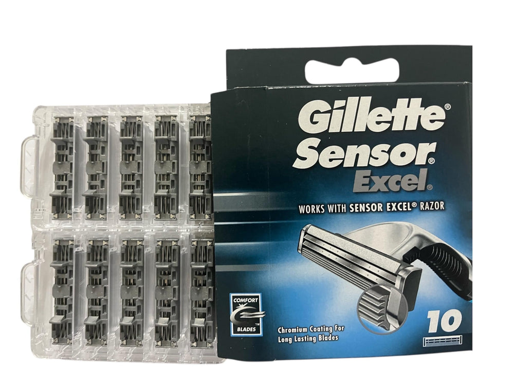 Gillette Sensor Excel blade closeup showing precision blades for easier reach
